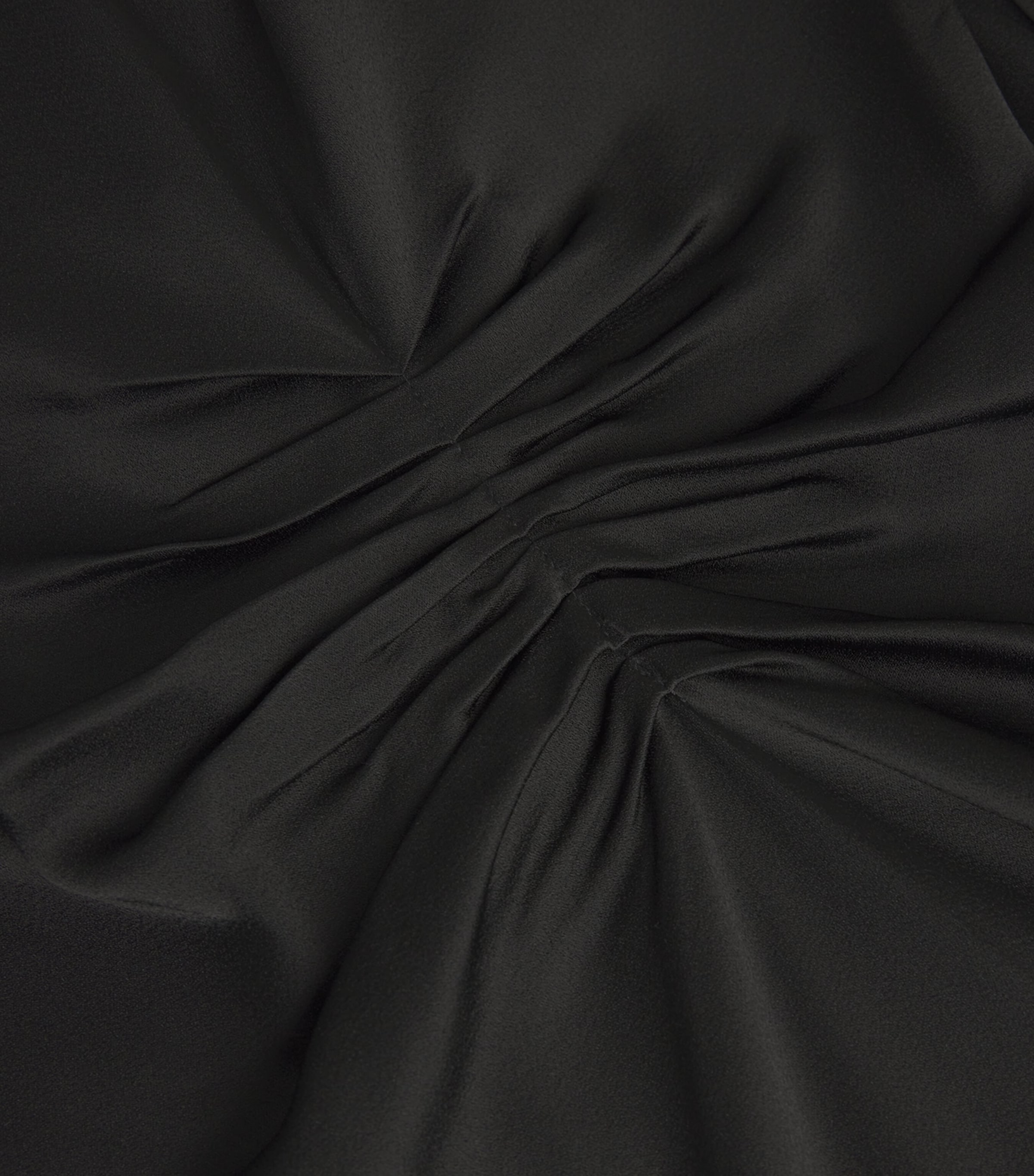 Gathered-Waist Maxi Dress BLACK Image 5