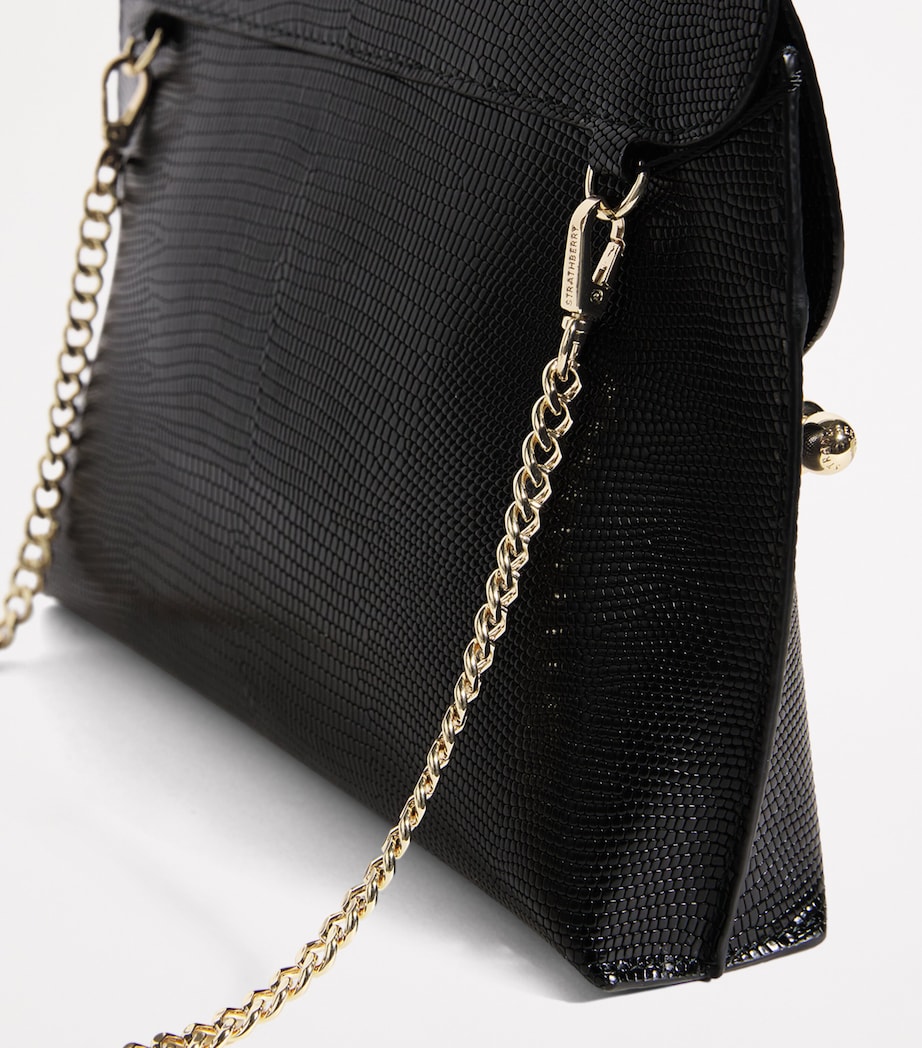 Strathberry Leather Stylist Clutch Bag Black Image 6