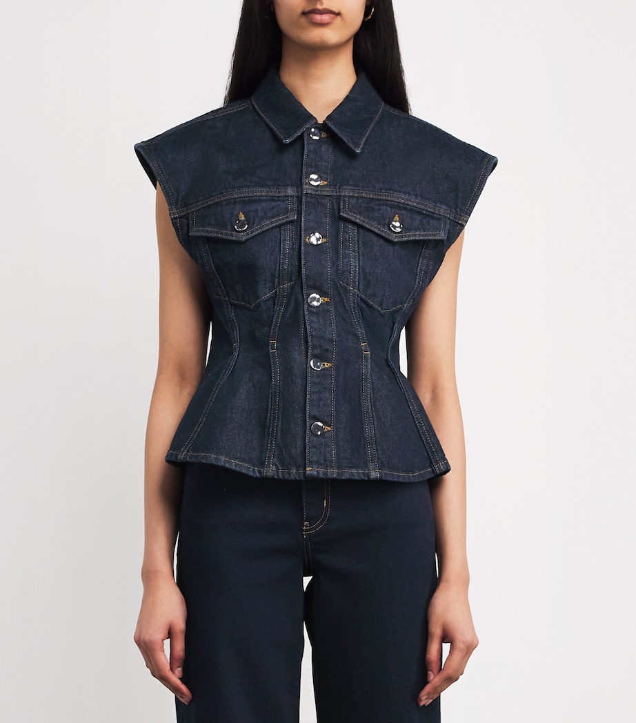 Denim The Nipped Vest RINSE Image 3