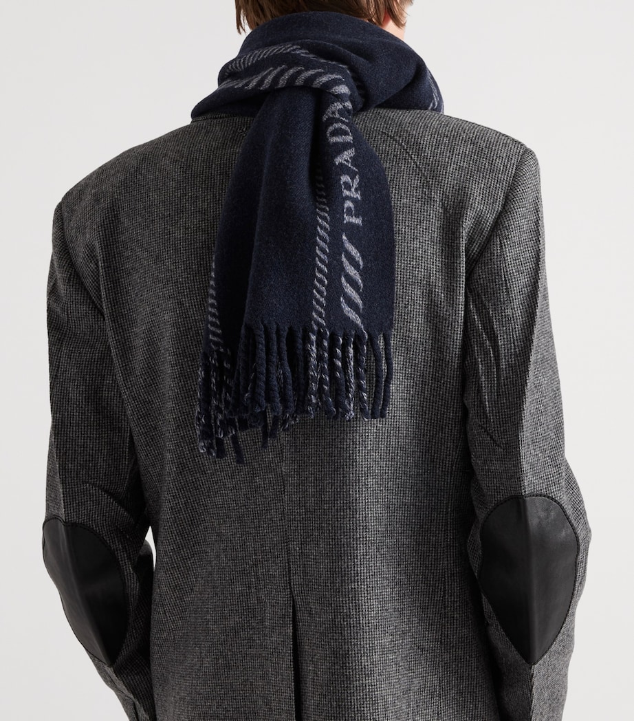 Wool-Cashmere Jacquard Scarf F0008 Image 3