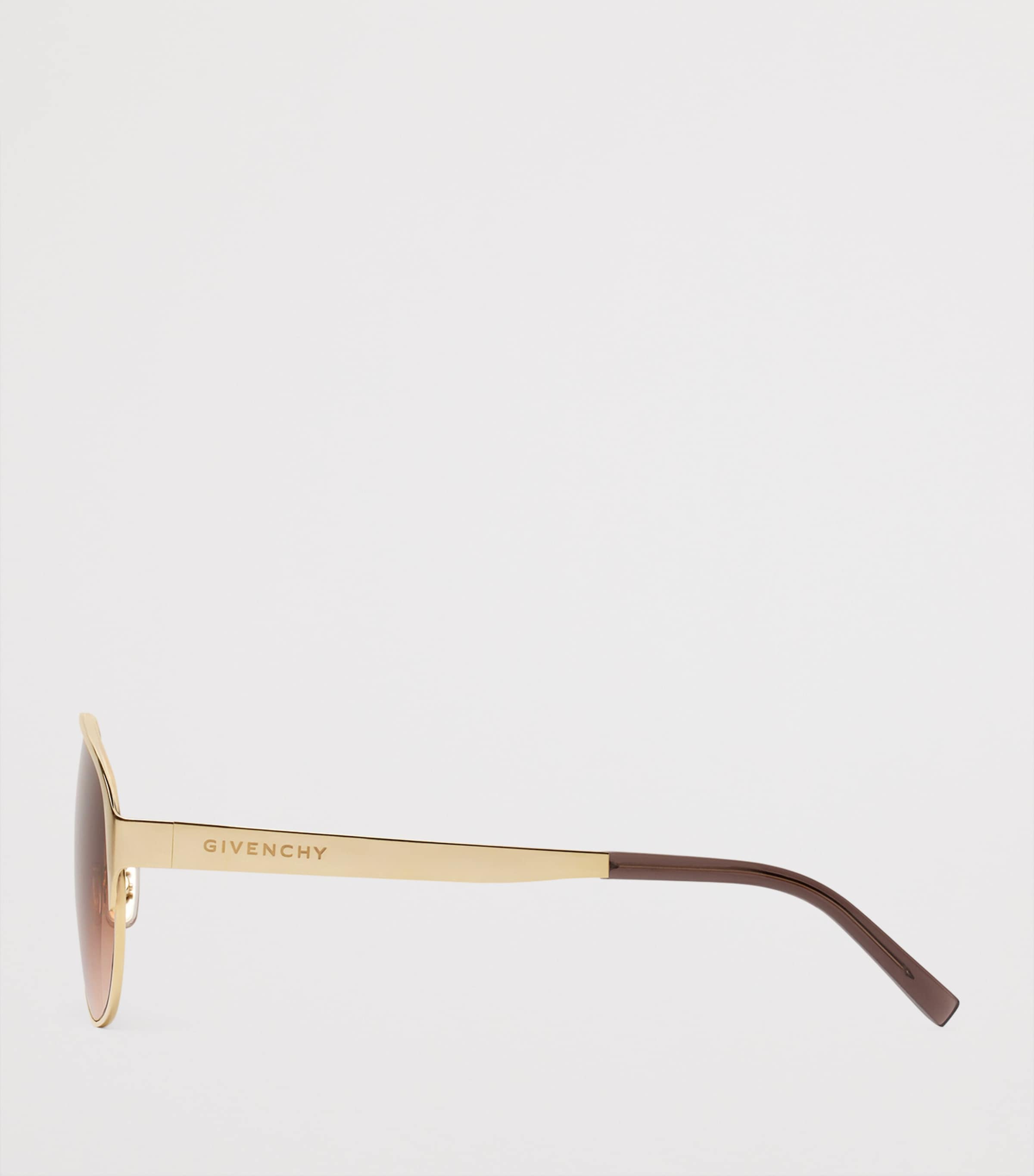 Metal Bold Sunglasses BROWN/GOLDEN Image 3