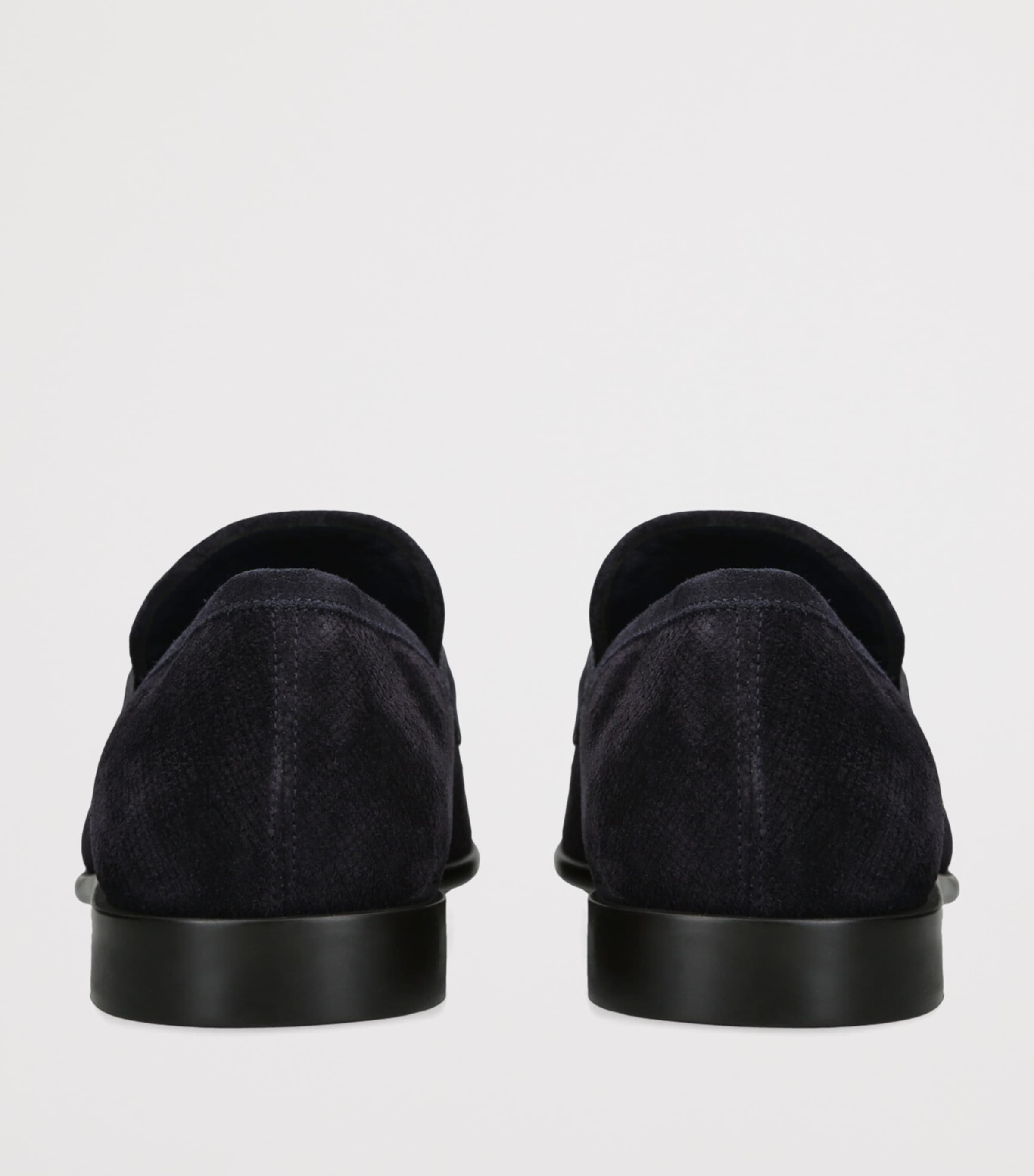 Salvatore Ferragamo Textured Suede Loafers Navy Image 2