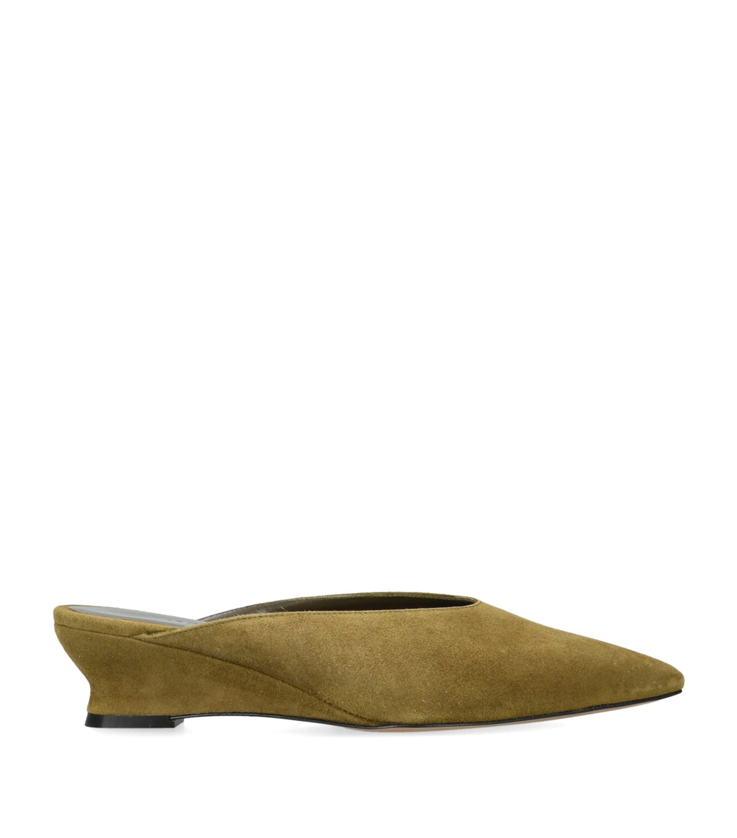 LE MONDE BERYL SUEDE MICRO WEDGE MULES 40