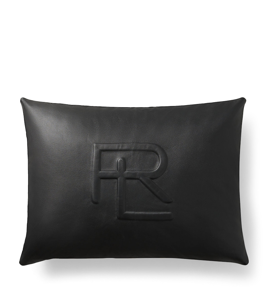 Leather Bryson Throw Pillow BLACK Image 1
