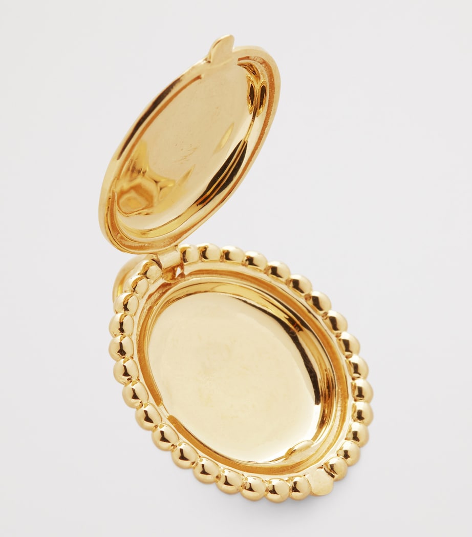 Gold Vermeil Beaded Deia Locket Pendant 18K GOLD VERMEIL Image 3