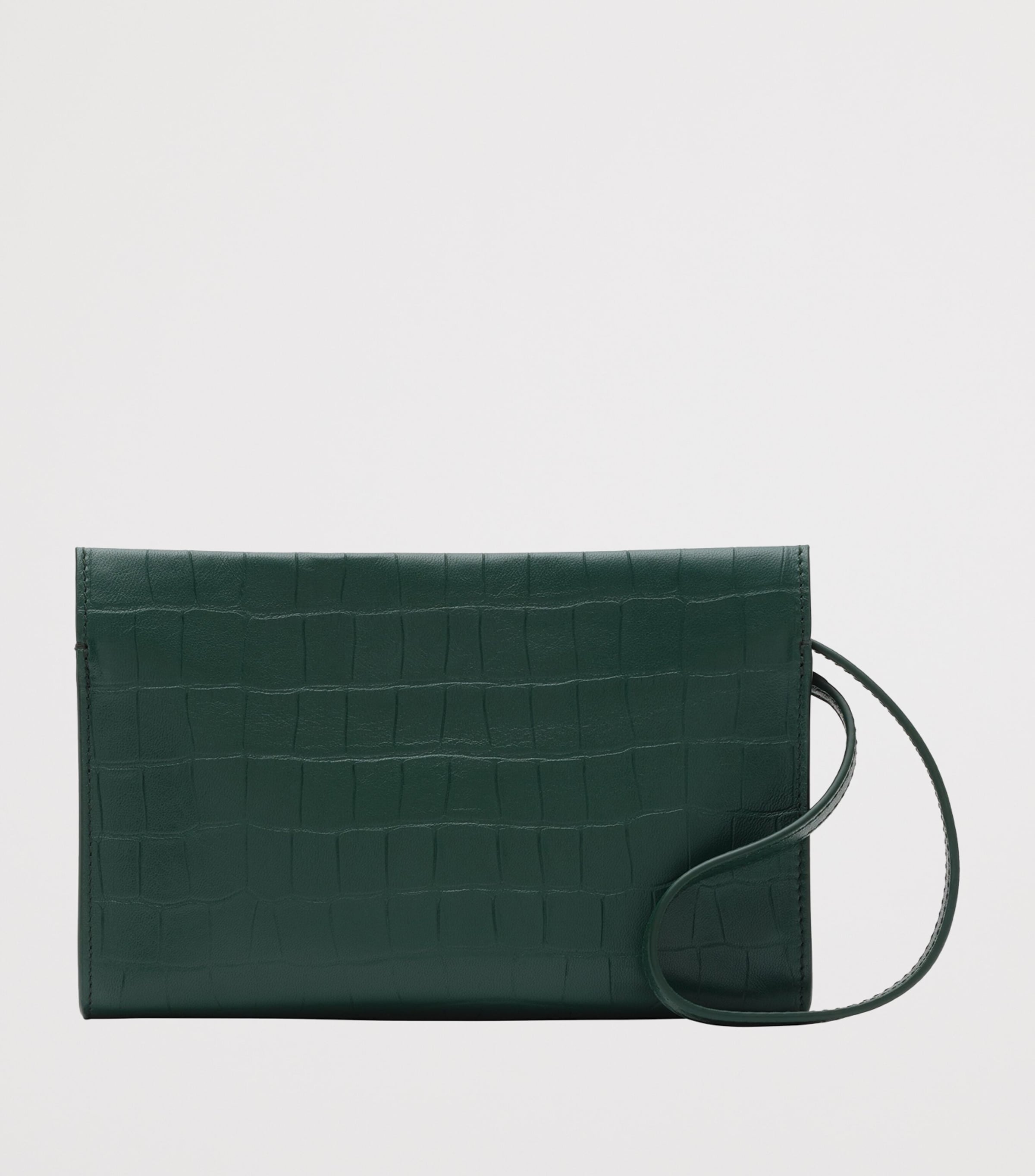 Burberry Lambskin Croc-Embossed Cotswolds Pouch Ivy Image 2