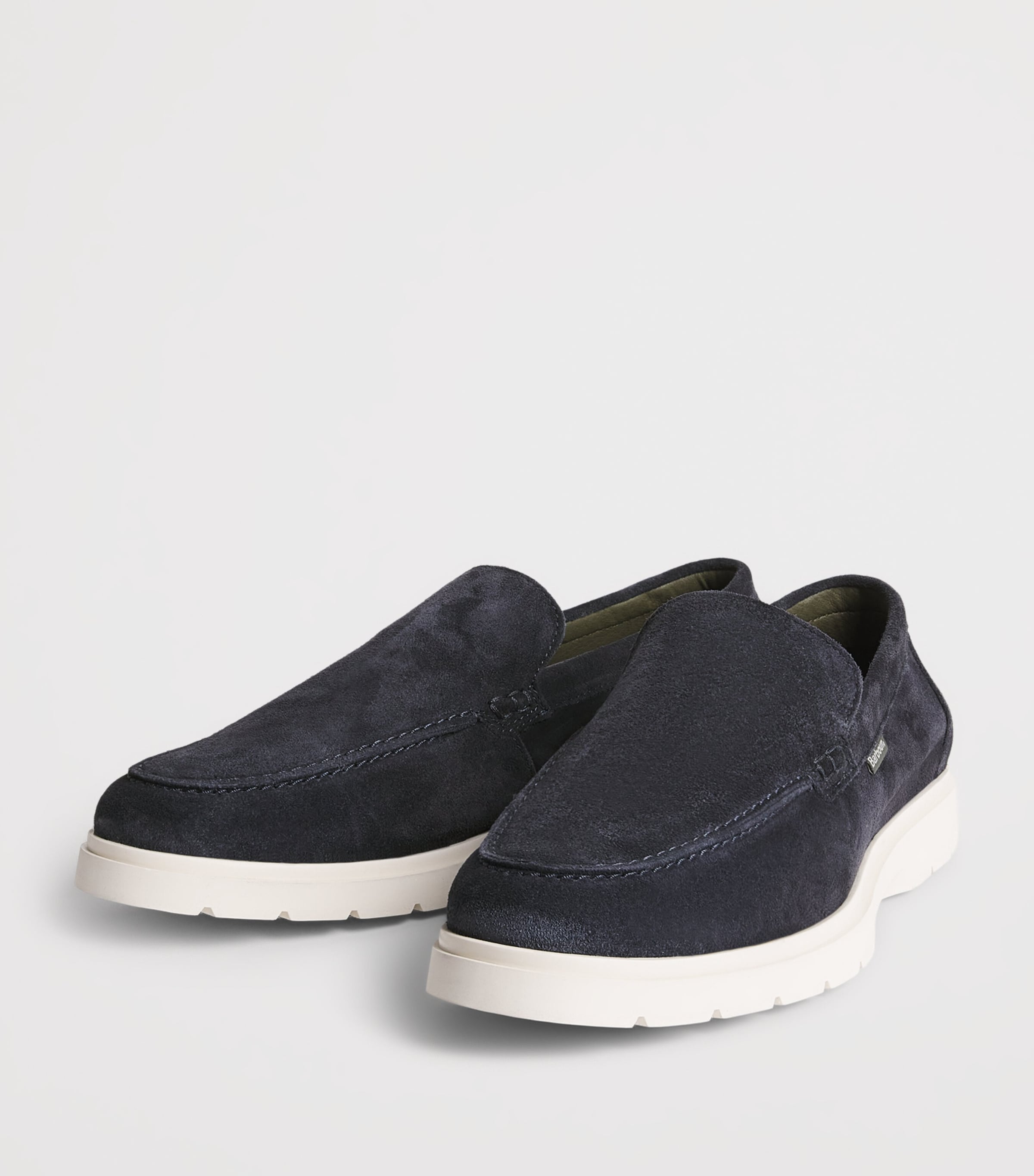 Barbour Suede Carty Loafers Navy Image 3