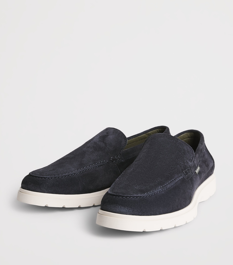 Barbour Suede Carty Loafers Navy Image 3