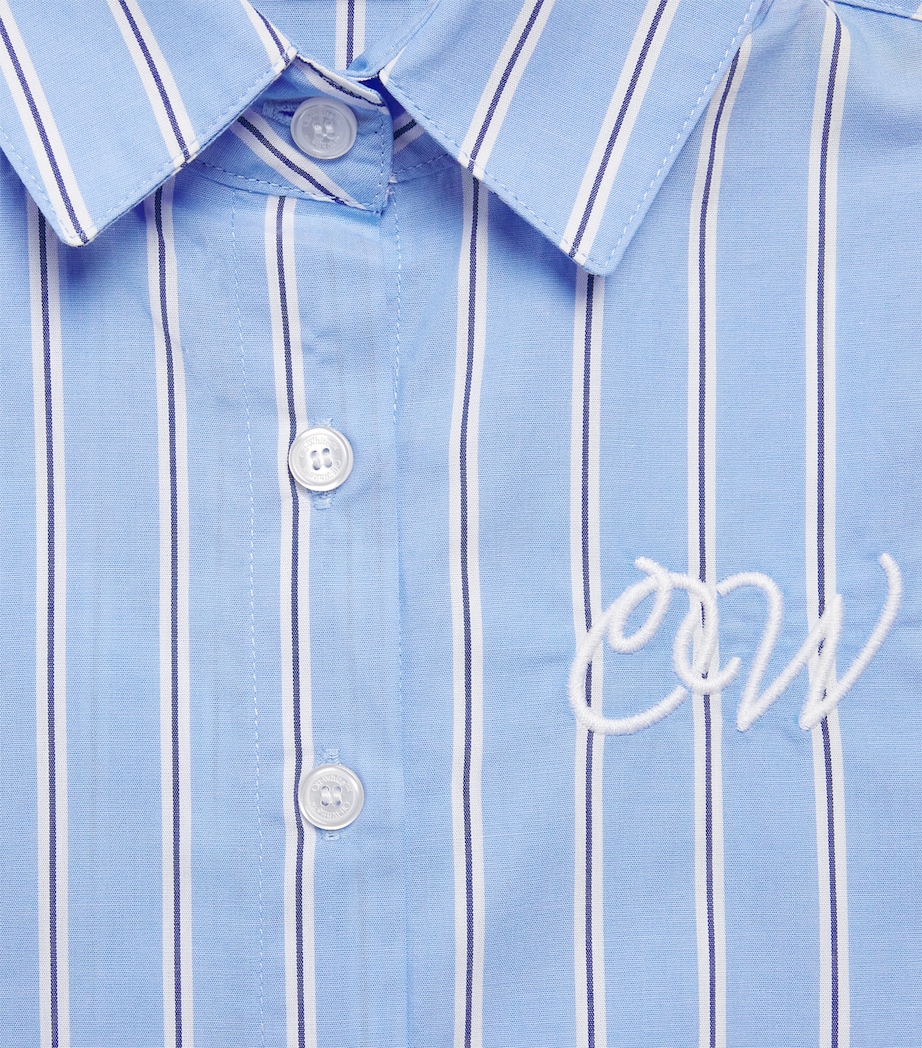 Cotton Stripe Arrows Dress (4-12+ Years) SKY BLUE Image 3