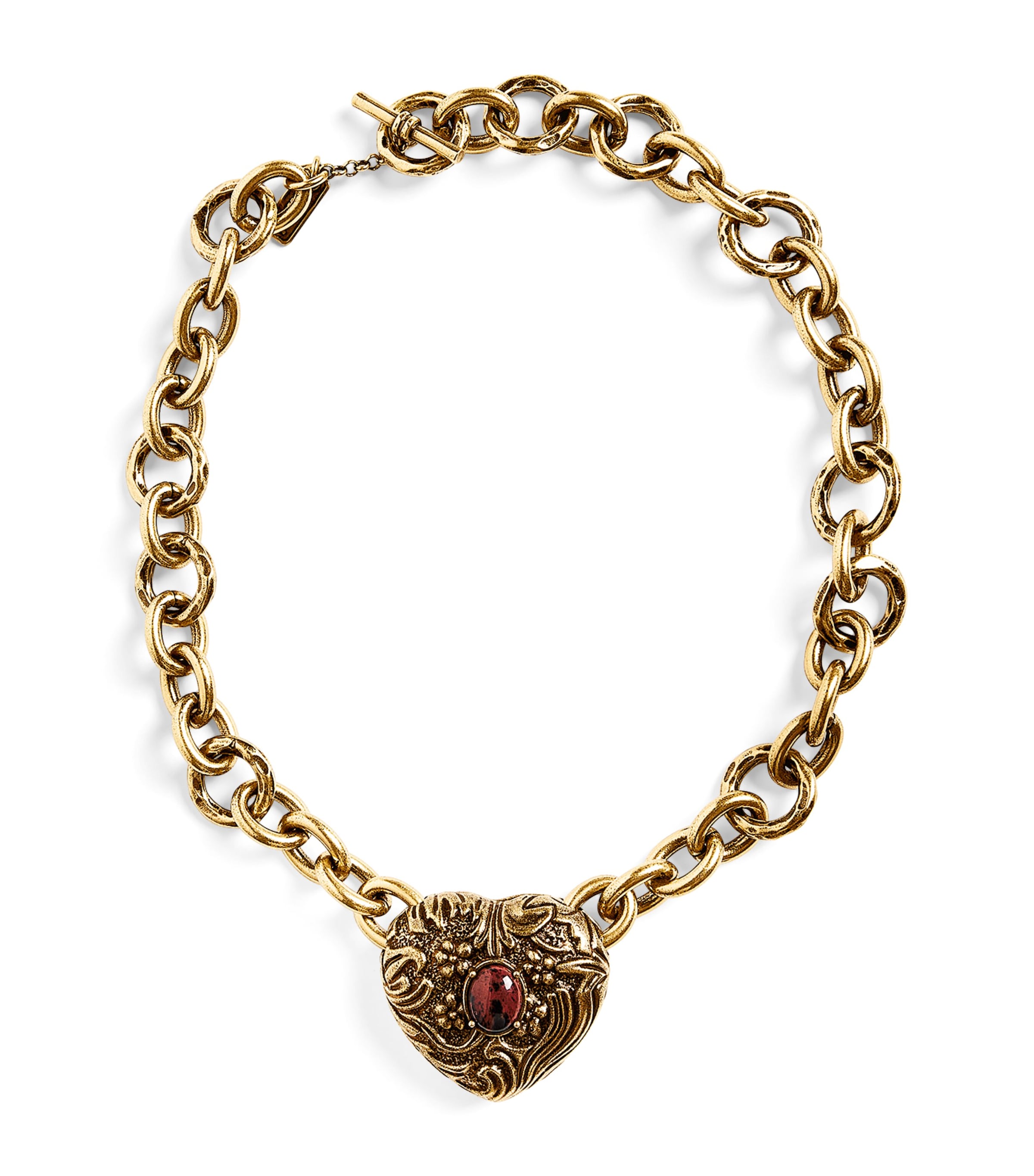 Chloé Victorian Heart Necklace Gold And Brown Image 1