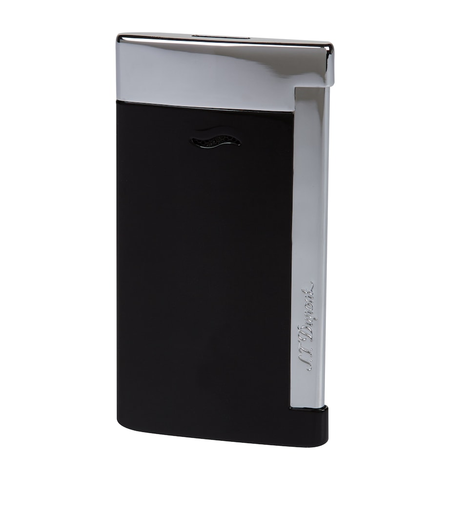 Chrome Finish Slim 7 Lighter BLACK Image 1
