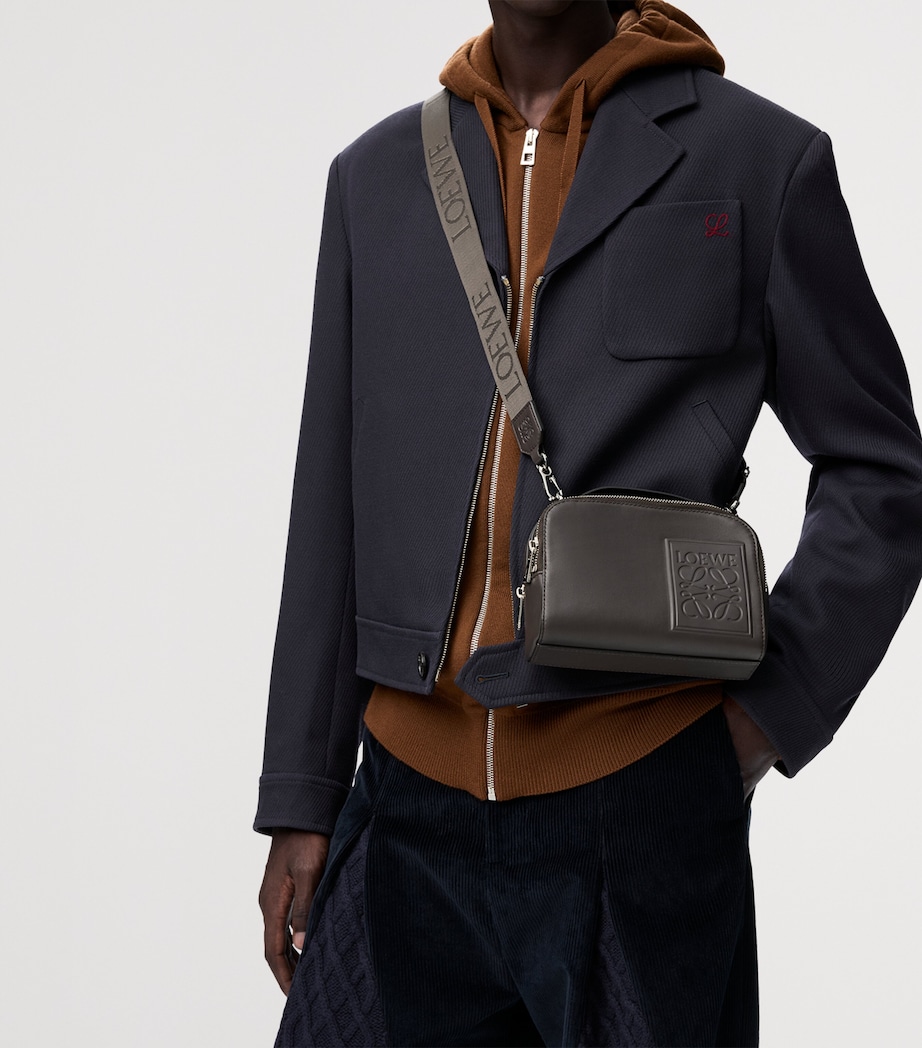 Mini Leather Patch Camera Bag DARK GREY Image 7