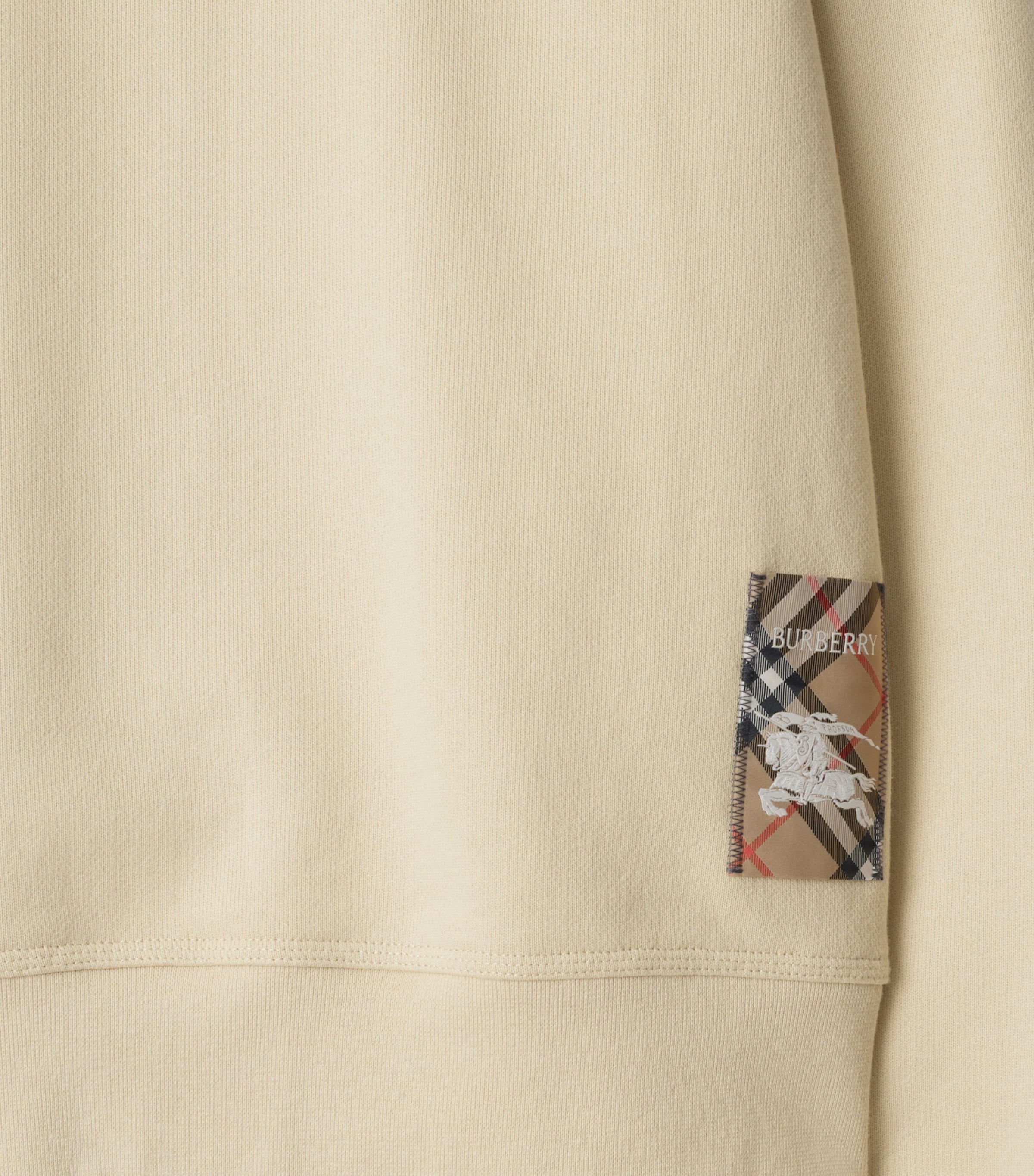 Burberry Cotton Check Label Sweatshirt In Blue