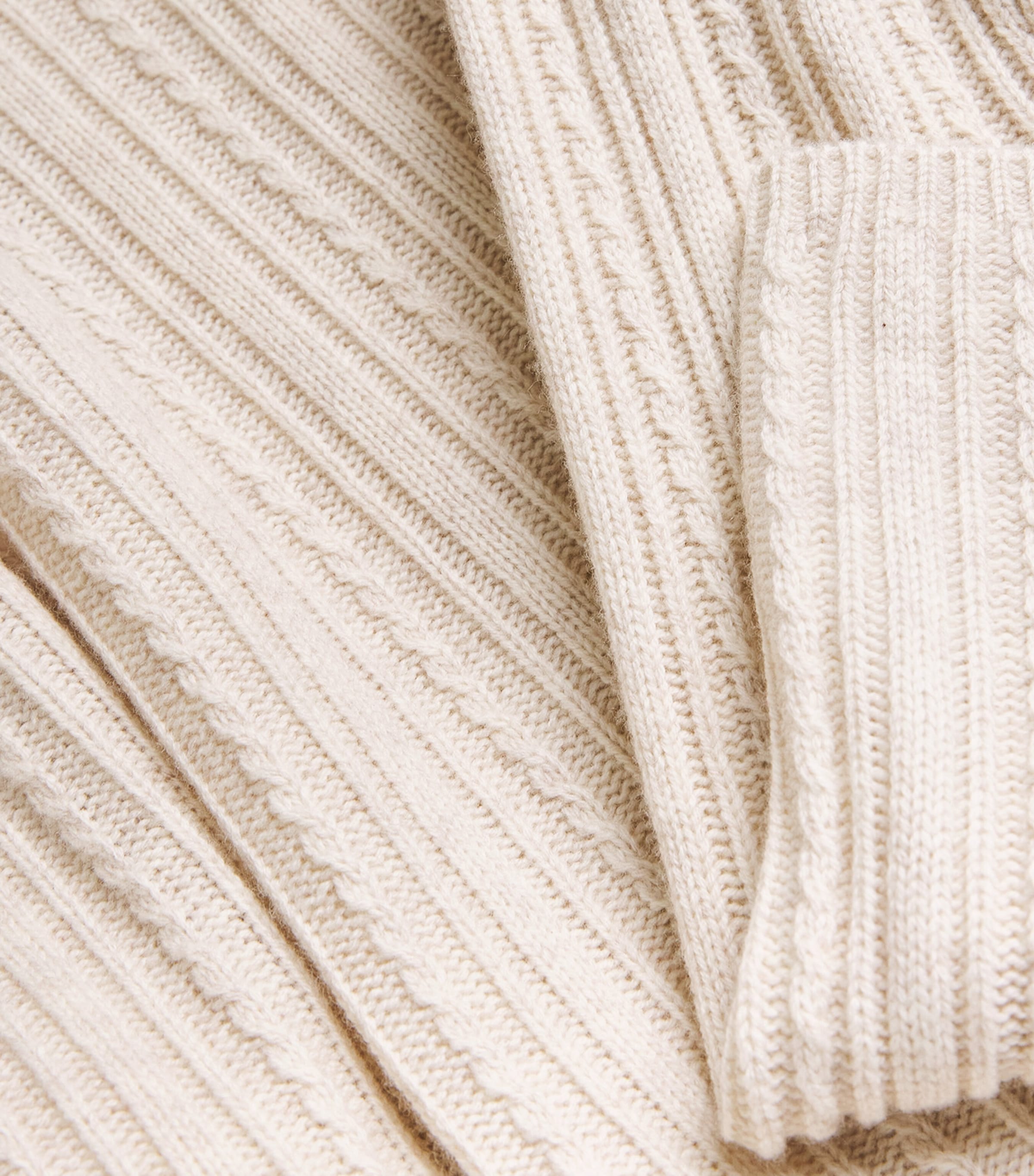 Wool-Cashmere Cable-Knit Sweater BEIGE Image 5