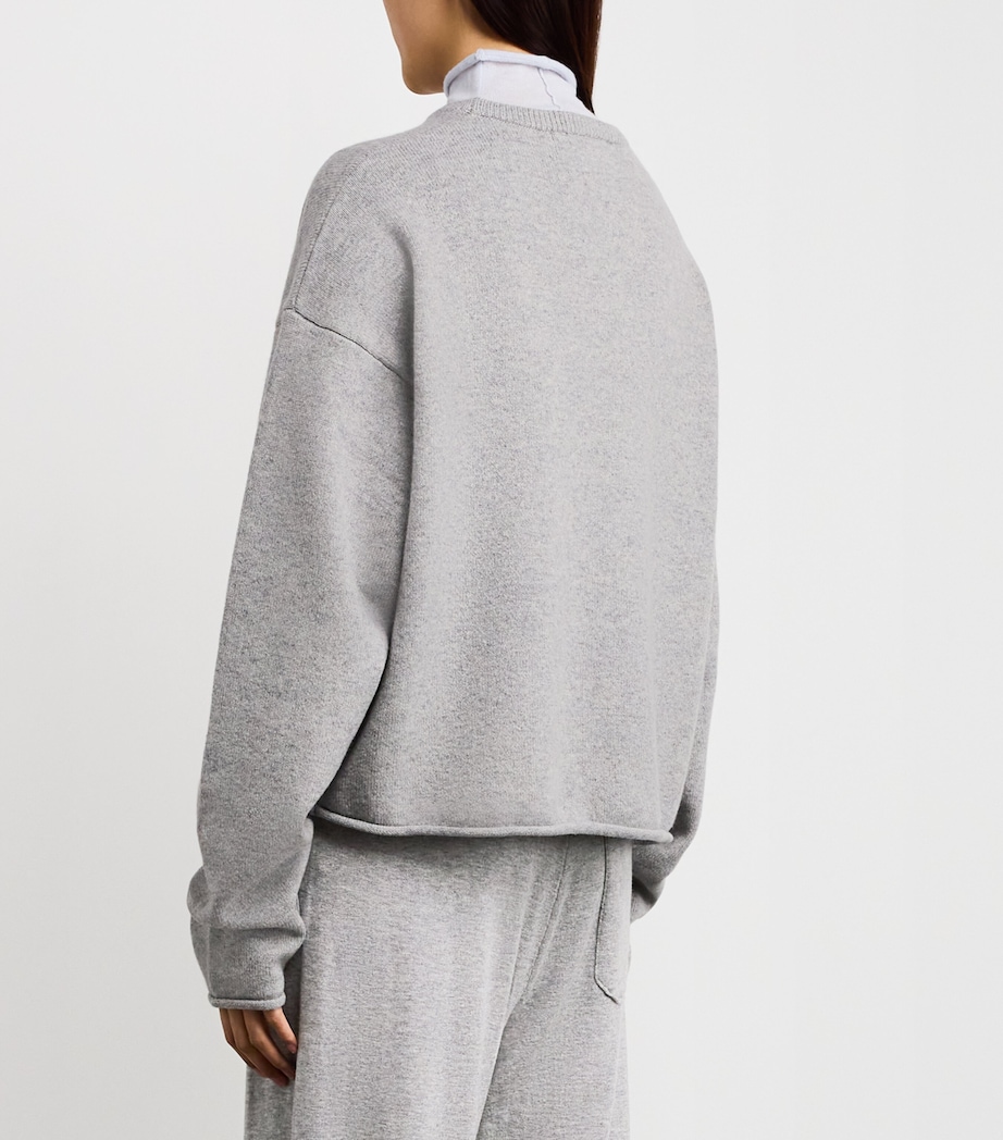 Cashmere-Blend No.426 Comfy Sweater GREY Image 4