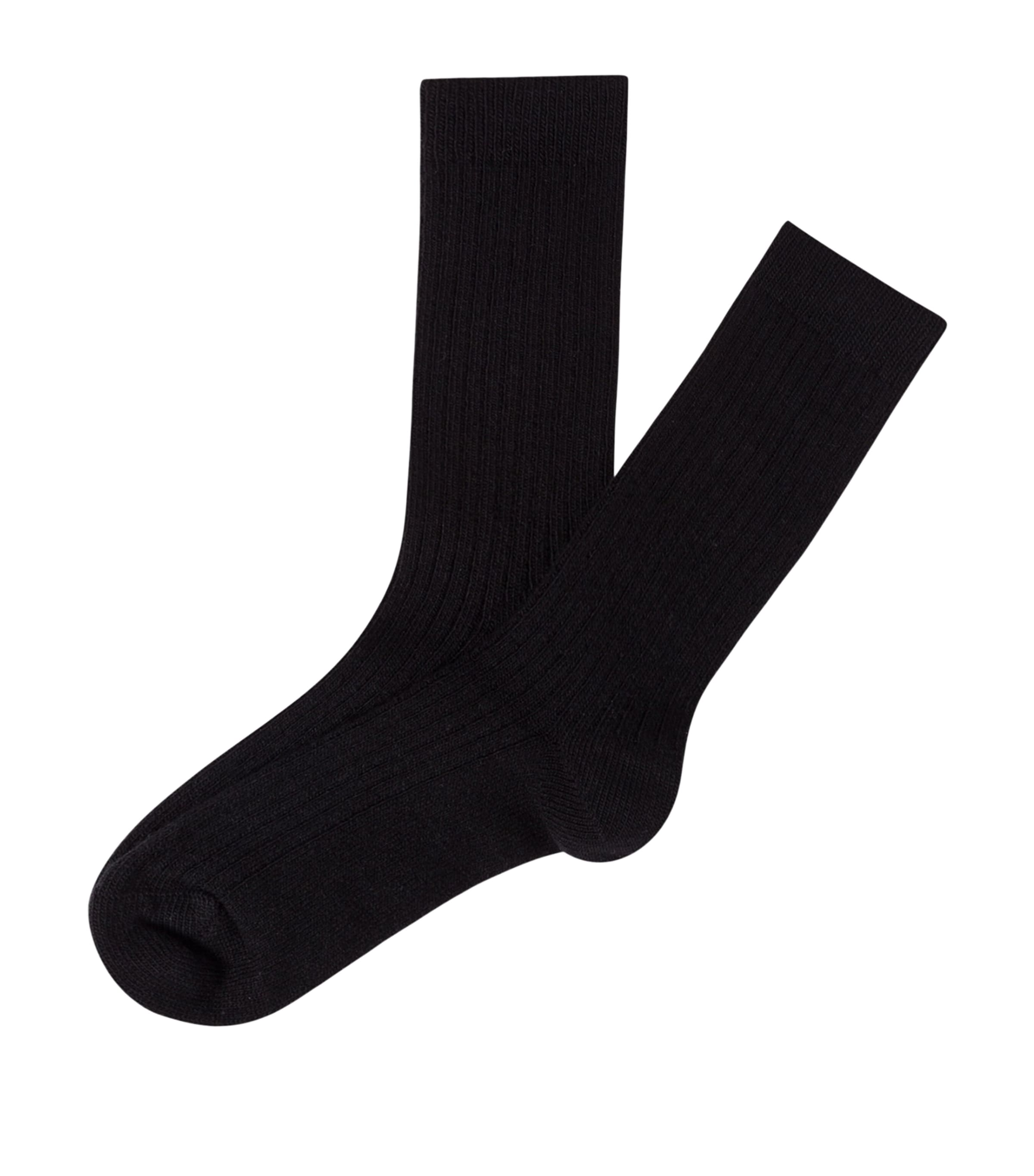 Knitted Long Socks BLACK Image 1