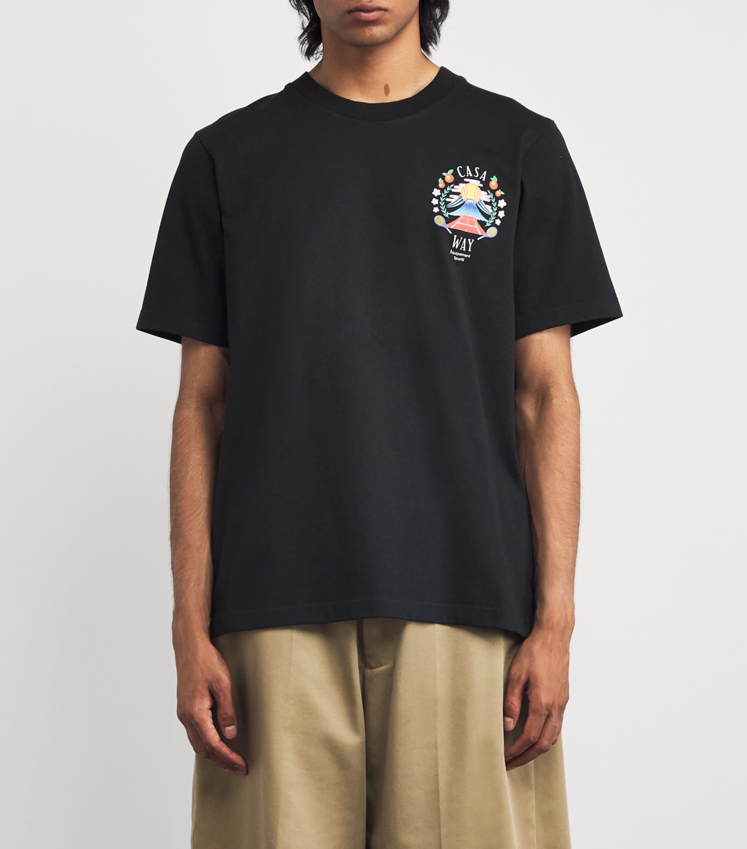 【CASABLANCA】キャサウェイマウンテンロゴコットンTシャツ Casablanca Casaway Mountain Logo Cotton T-shirt White Casablanca