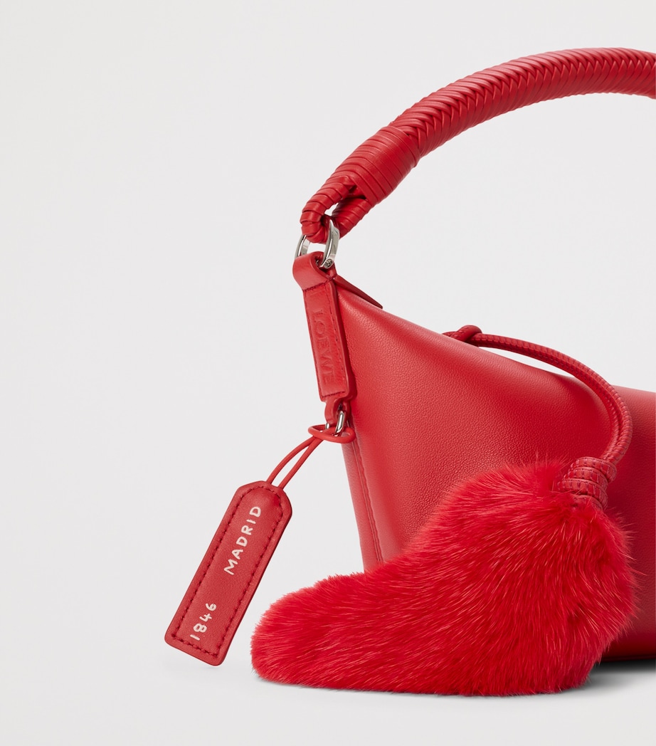 LOEWE Leather Cala 180 Top-Handle Bag Red Image 12