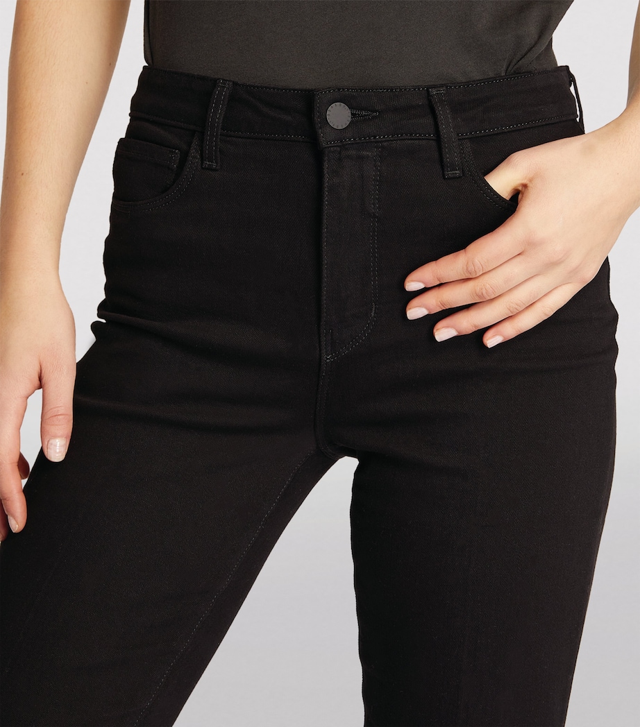 Kendra Cropped Flared Jeans BLACK Image 6