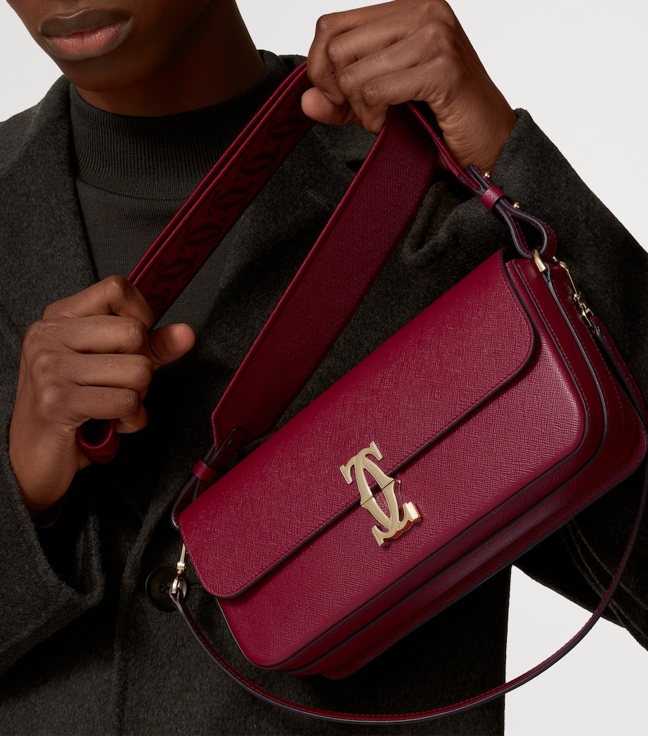 Leather C de Cartier East-West Shoulder Bag CHERRY Image 8
