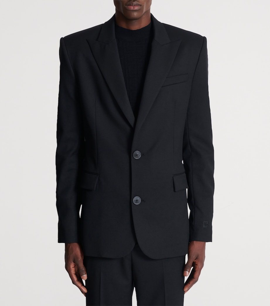 Wool Single-Breasted Blazer 0PA NOIR Image 3