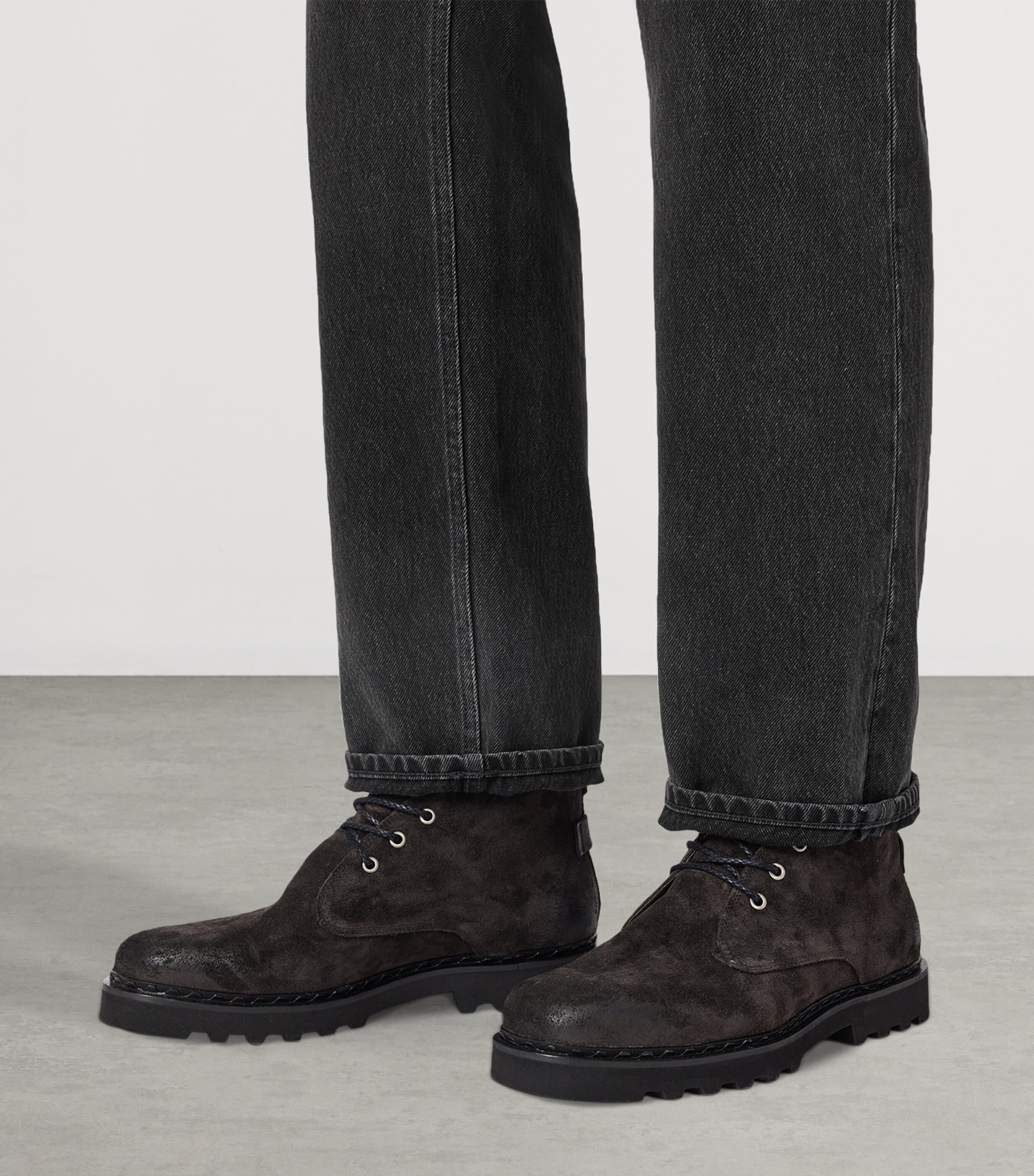 Suede Skiff Lace-Up Boots WARM GREY Image 2