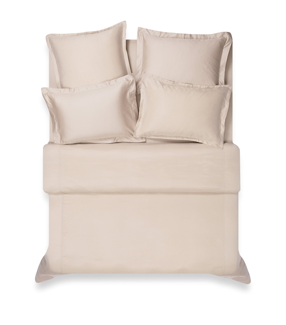 Hamam Organic Cotton Sateen Core Super King Fitted Sheet (180cm x 200cm) Bone Image 2