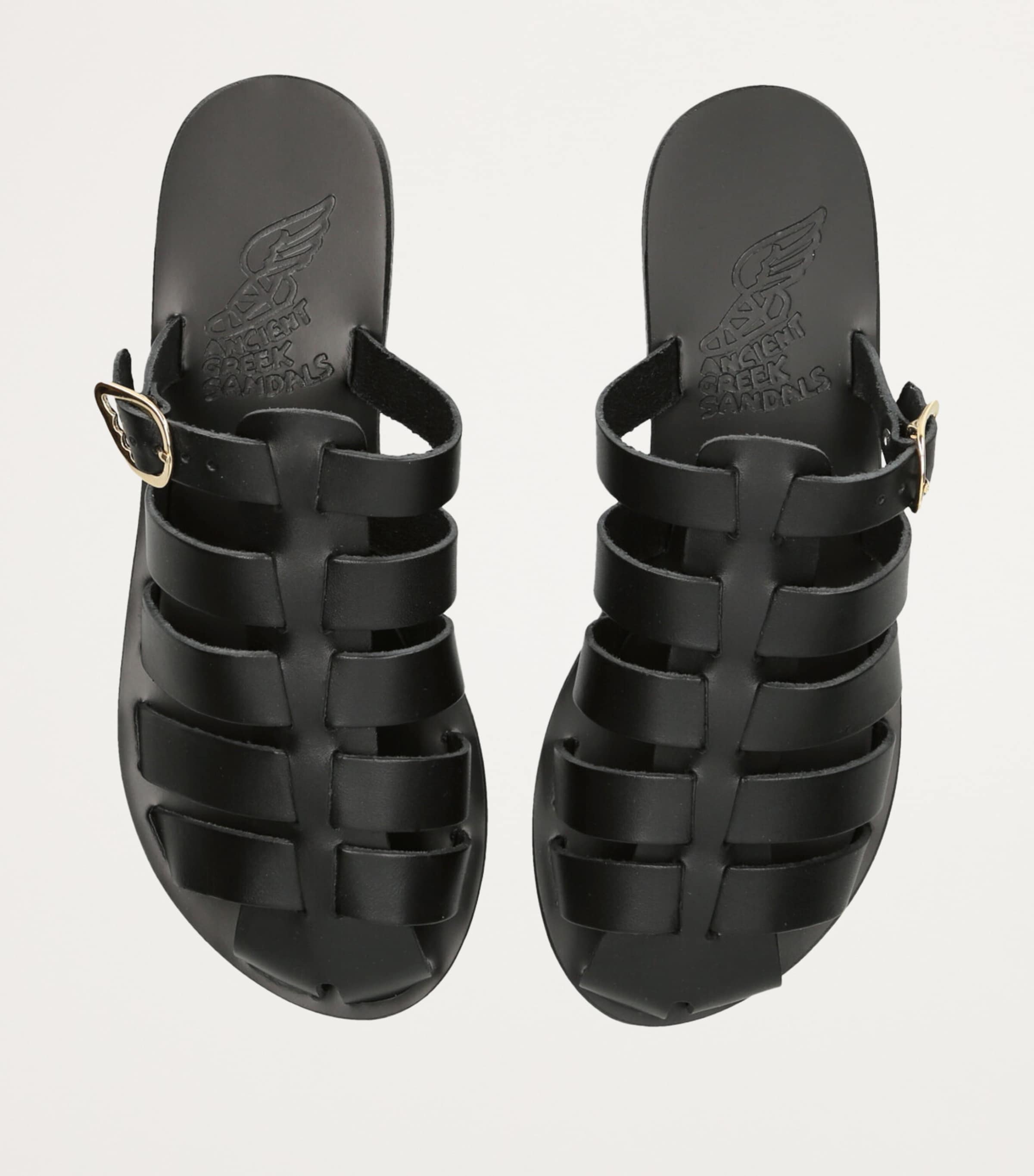 Ancient Greek Sandals Leather Cosmia Sandals Black Image 4