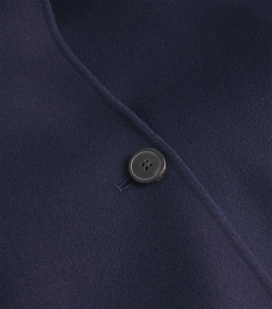 Virgin Wool-Blend Pea Coat NAVY Image 5