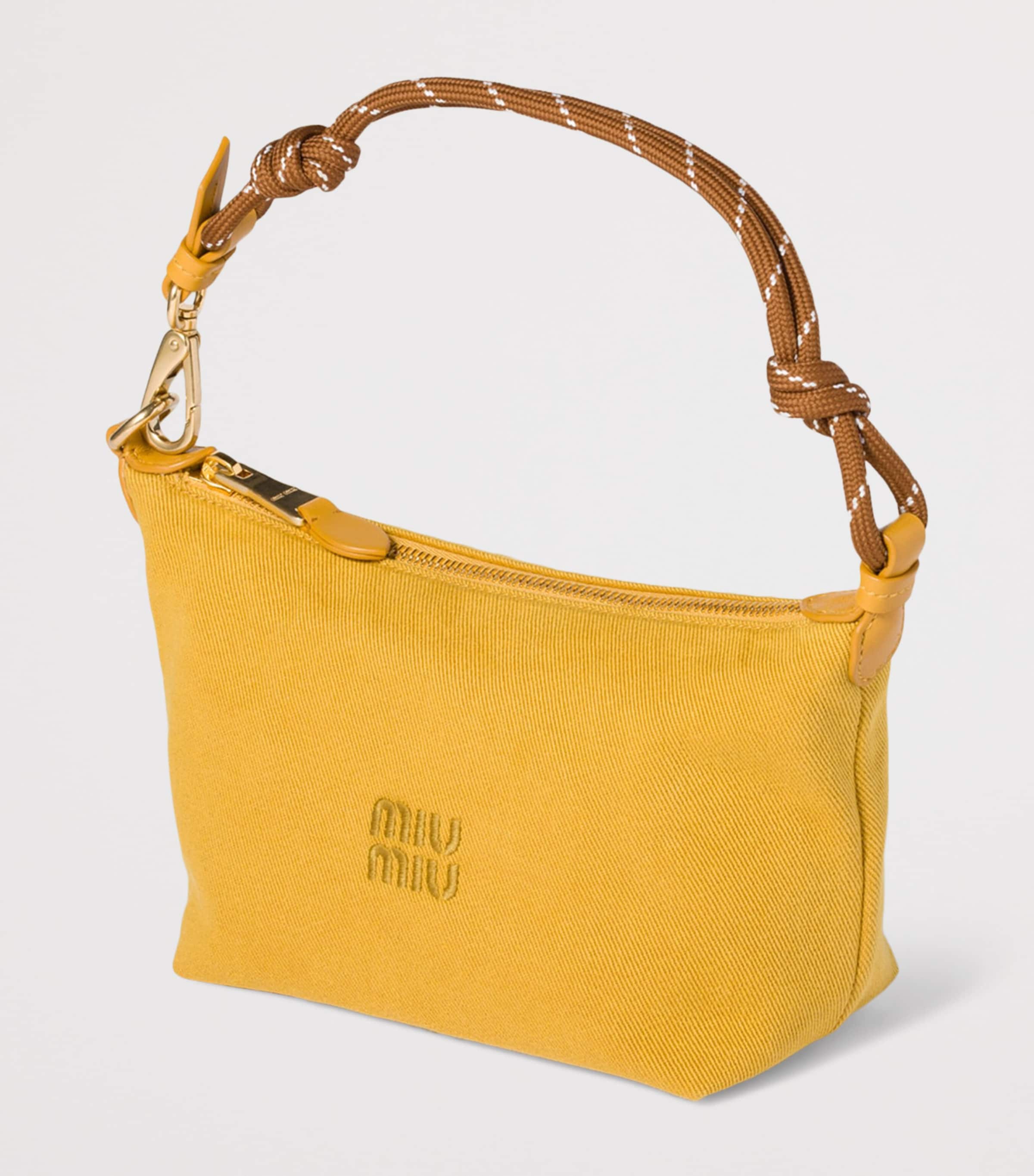 Miu Miu Cotton Gabardine Logo Pouch Image 2