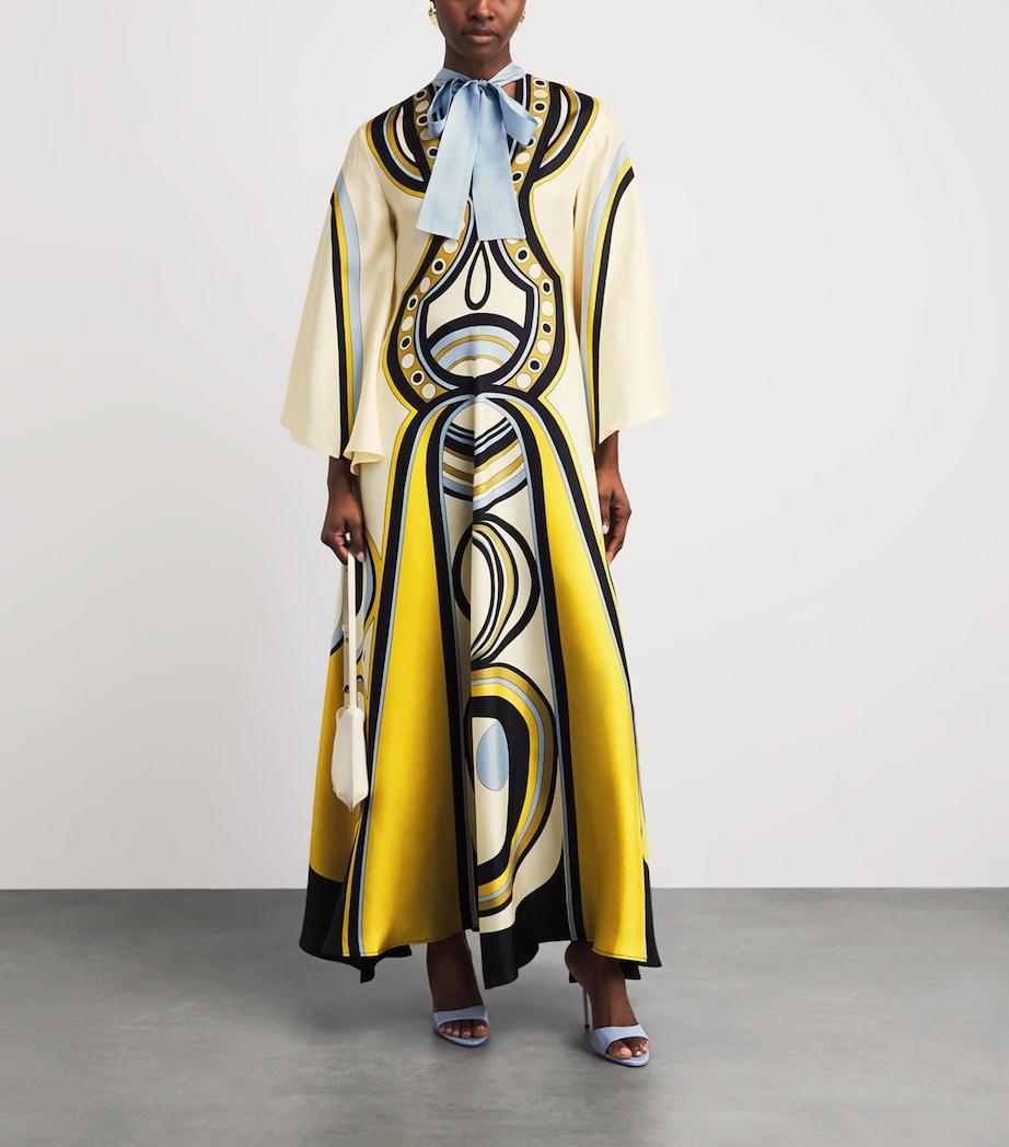 La Doublej Womens Silk Magnifico Maxi Dress Placée Image 2