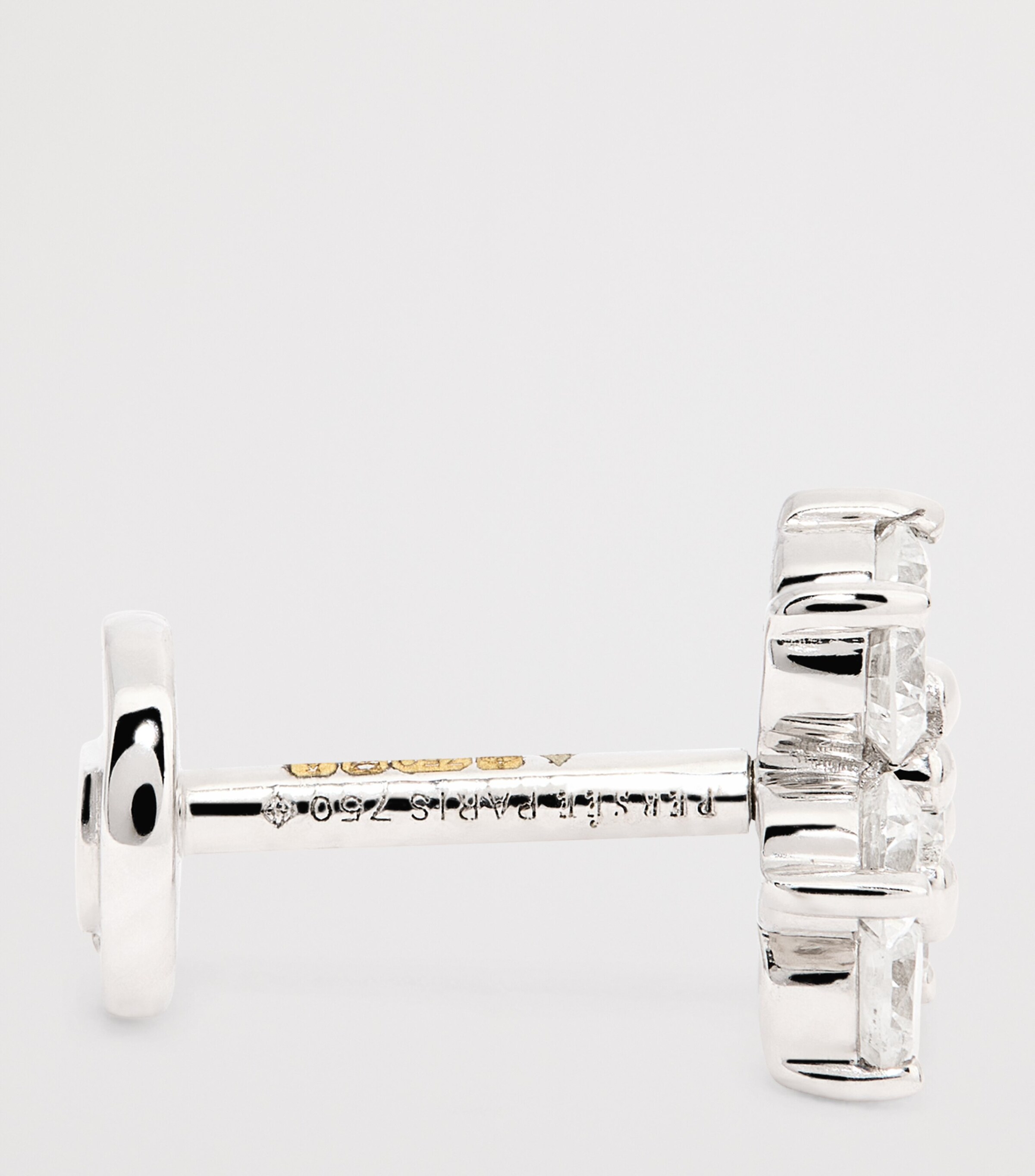 Persée White Gold and Diamond Flower Single Stud Earring White Gold Image 4