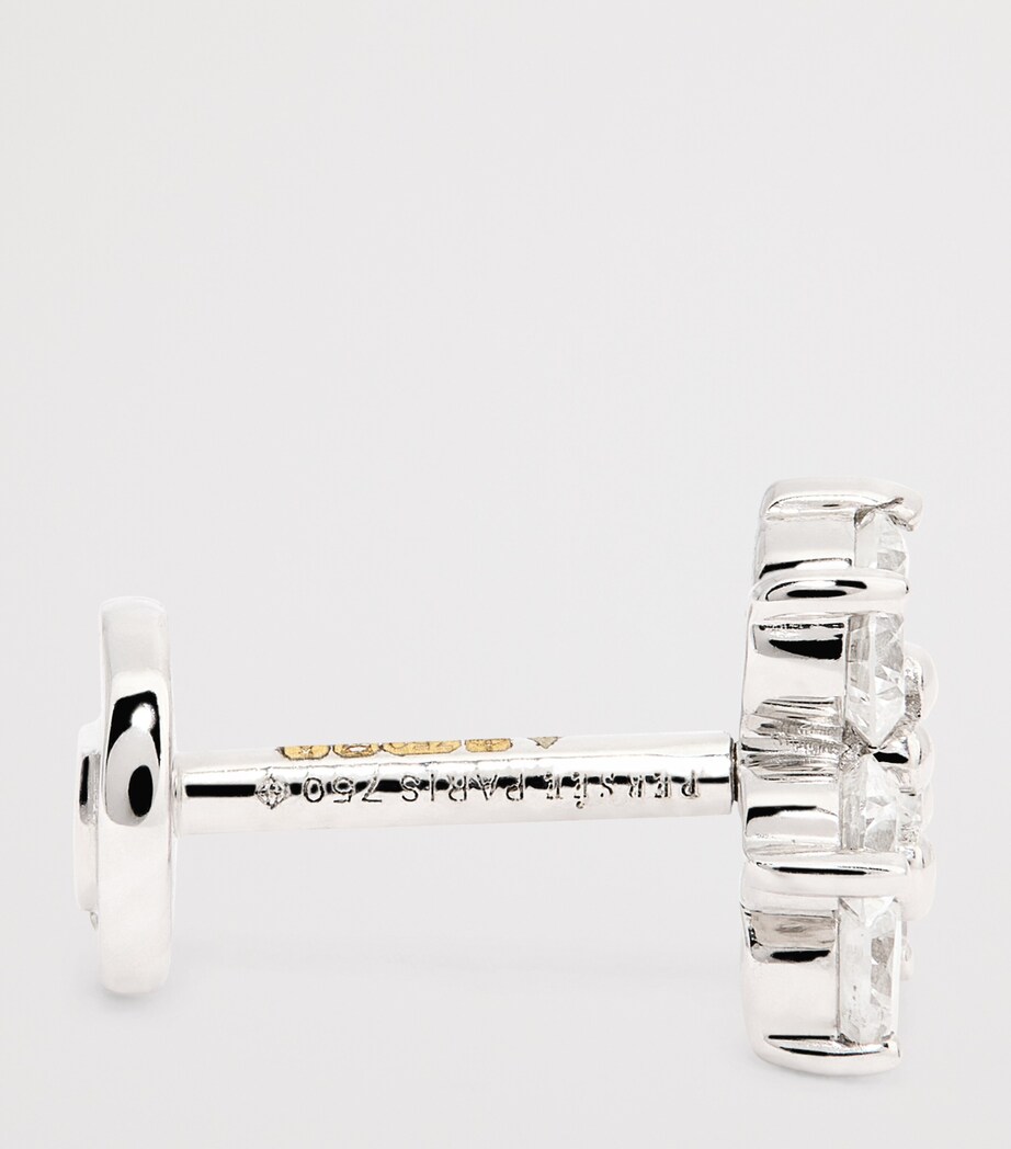 Persée White Gold and Diamond Flower Single Stud Earring White Gold Image 4