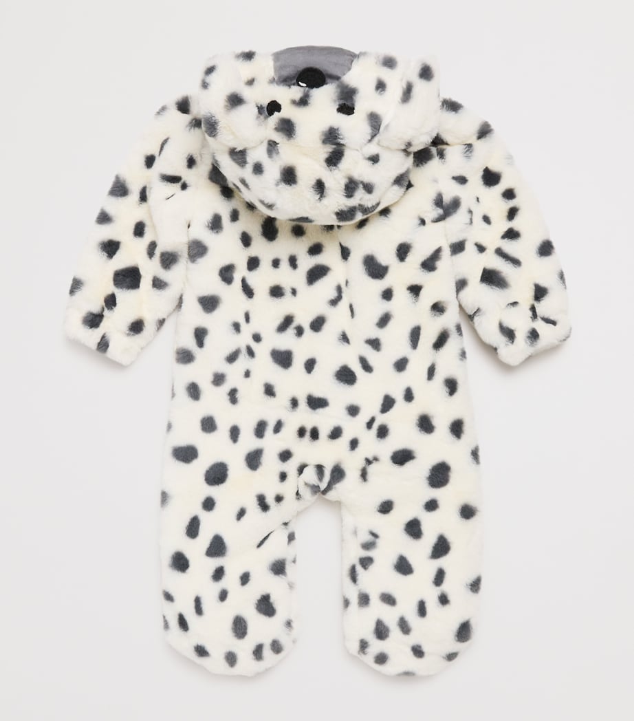 Faux-Fur Dalmatian Print All-in-One (0-24 Months) WHITE & BLACK Image 2