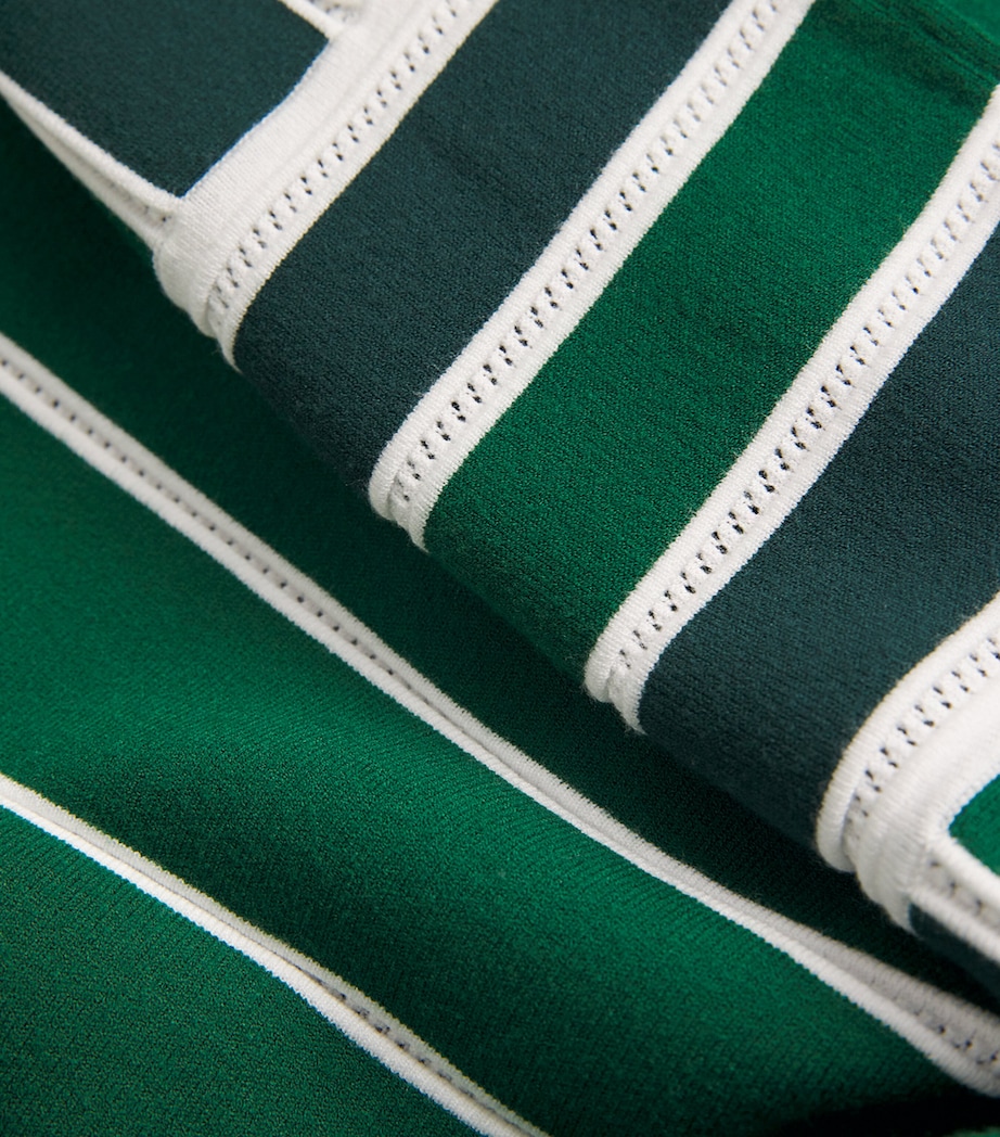 Stripe Tallone Knitted Midi Dress GREEN Image 5