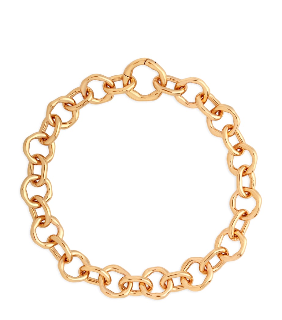 Gold-Plated Molten Link Chain Bracelet GOLD Image 1