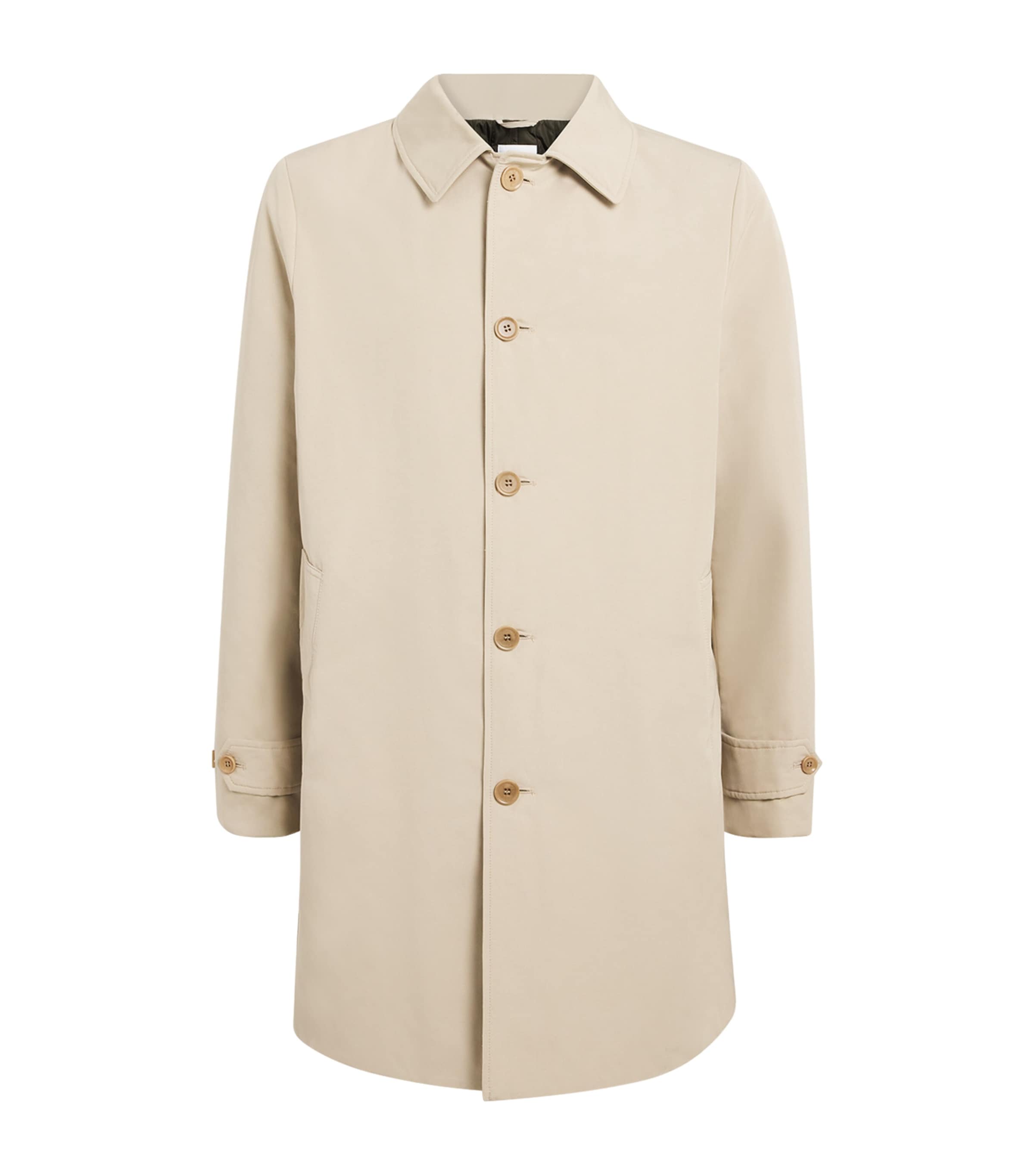 Aspesi Cotton-blend Down Overcoat In Nude