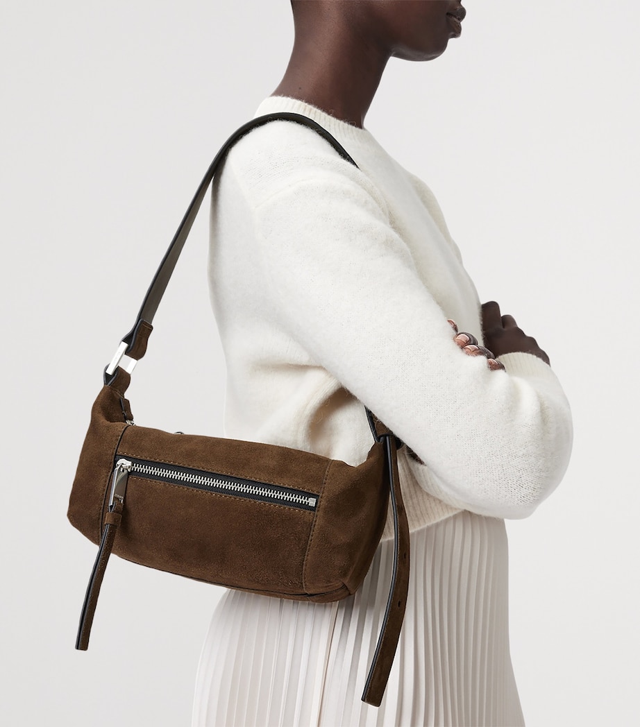 Suede Vega Shoulder Bag FANGO BROWN Image 6