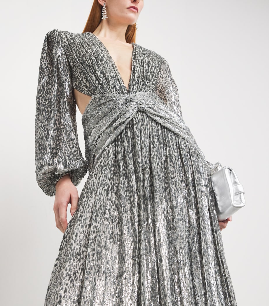 Leopard Devoré Anisa Gown SILVER Image 4