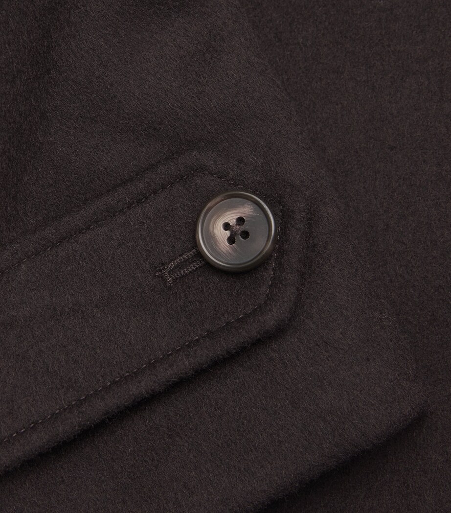 PAIGE Mens Wool-Blend Pennington Overcoat Warm Cocoa Image 5