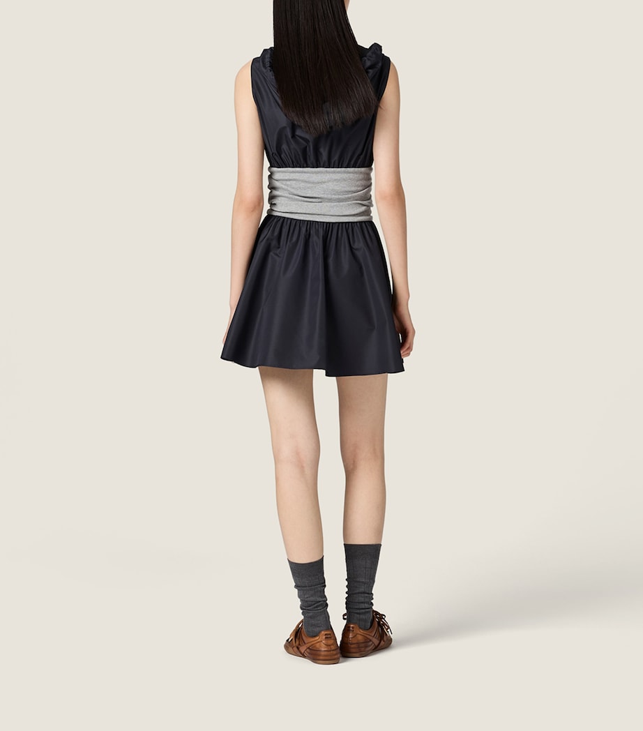 Miu Miu Womens Technical Hooded Mini Dress Image 3