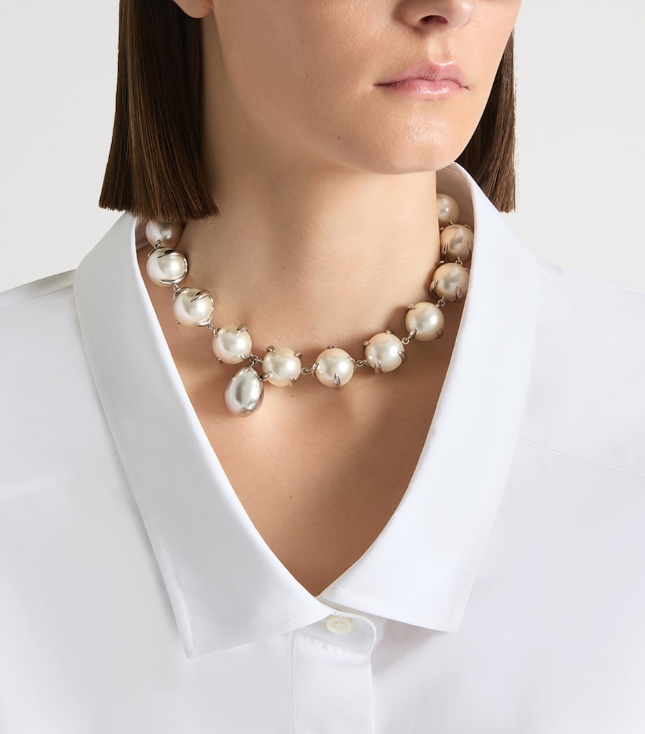 Givenchy Faux Pearl Necklace White/silvery Image 2