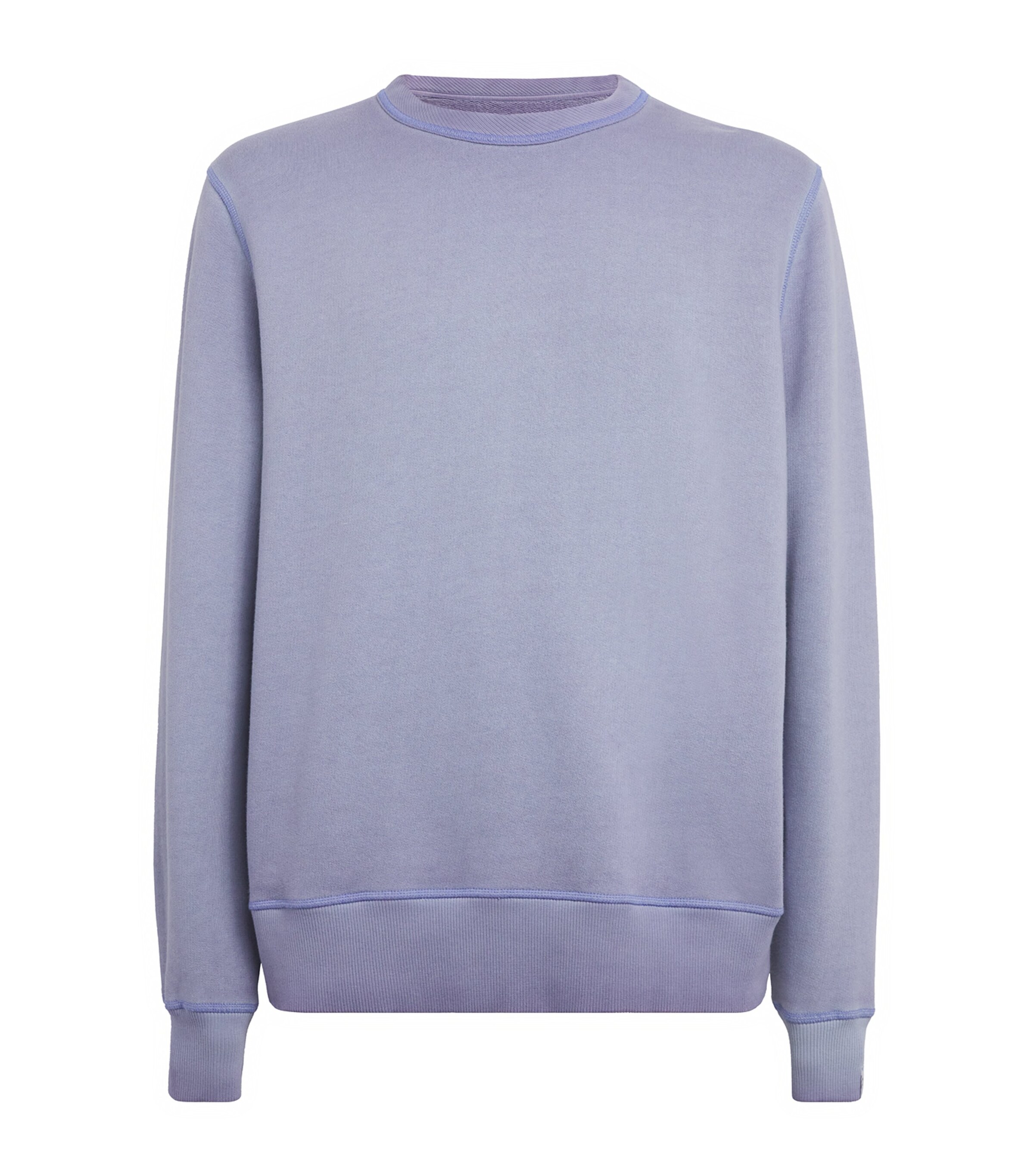 Rag & Bone Mens Cotton-Blend Washed Sweatshirt Heron Blue Image 1