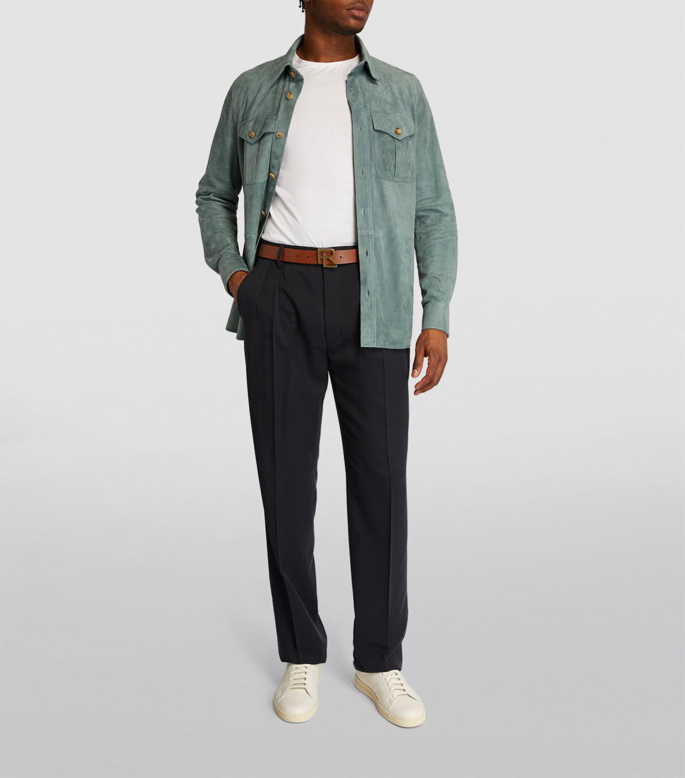 Leather RL Belt TAN Image 5