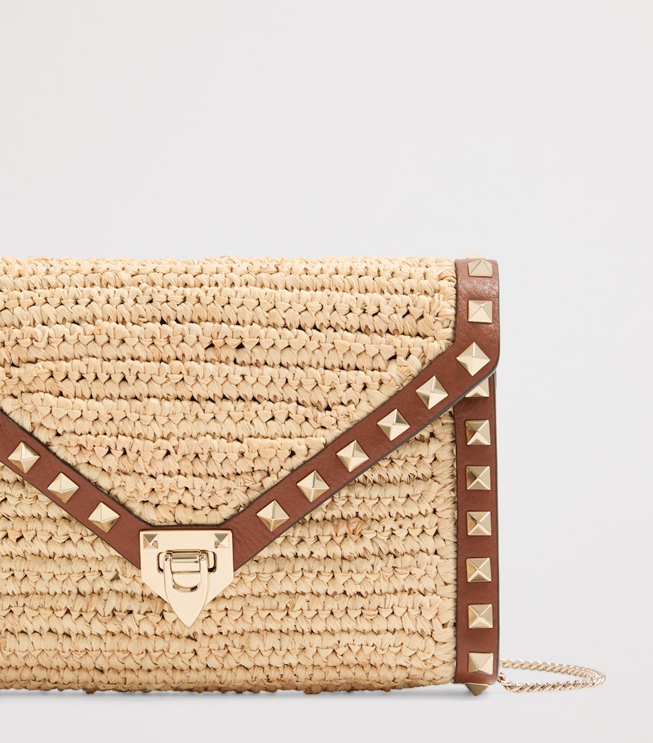Valentino Garavani Mini Straw Rockstud Cross-Body Bag Image 7