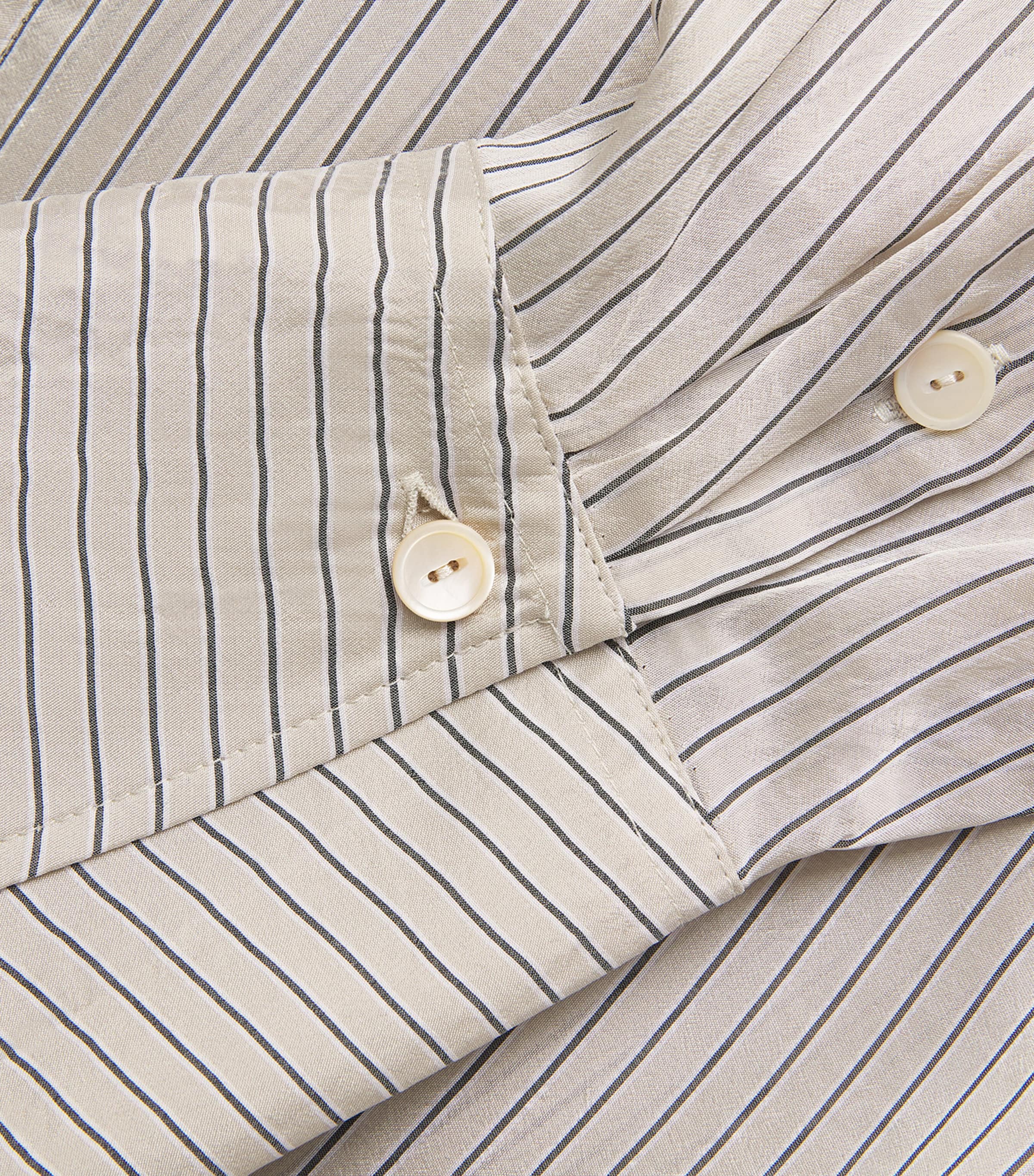 Palmer//Harding Womens Stripe Drift Midi Shirt Dress Beige Silk Stripe Image 6
