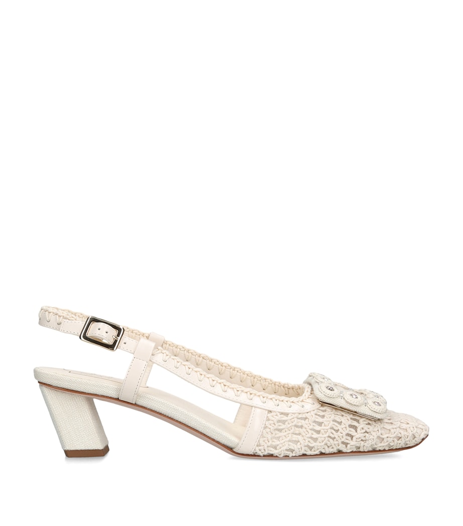 Roger Vivier Crochet Belle Vivier Slingback Pumps 45 White Image 1