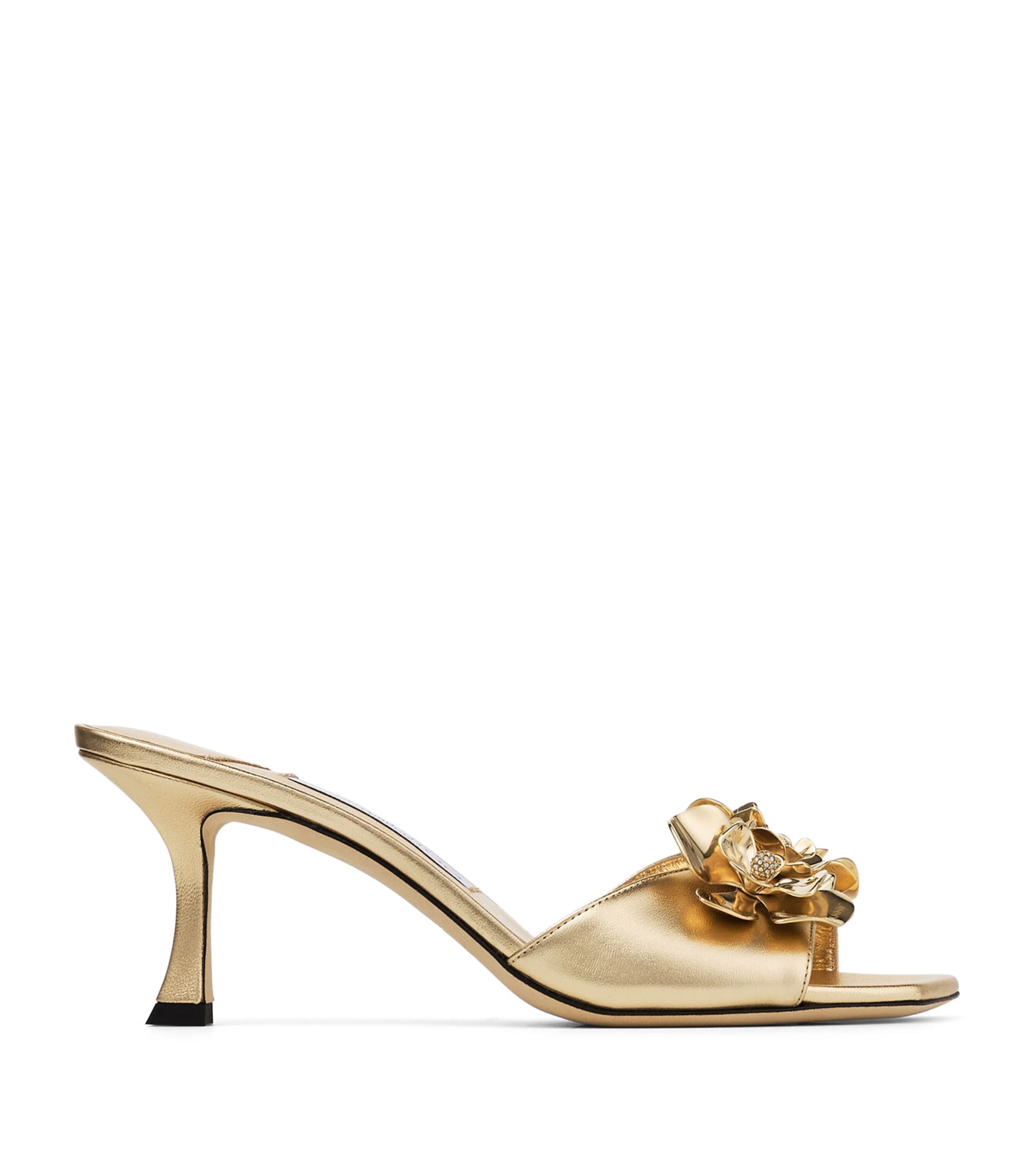 Jimmy Choo Leather Skye Heeled Mules 70 Gold/metal Mix Image 1