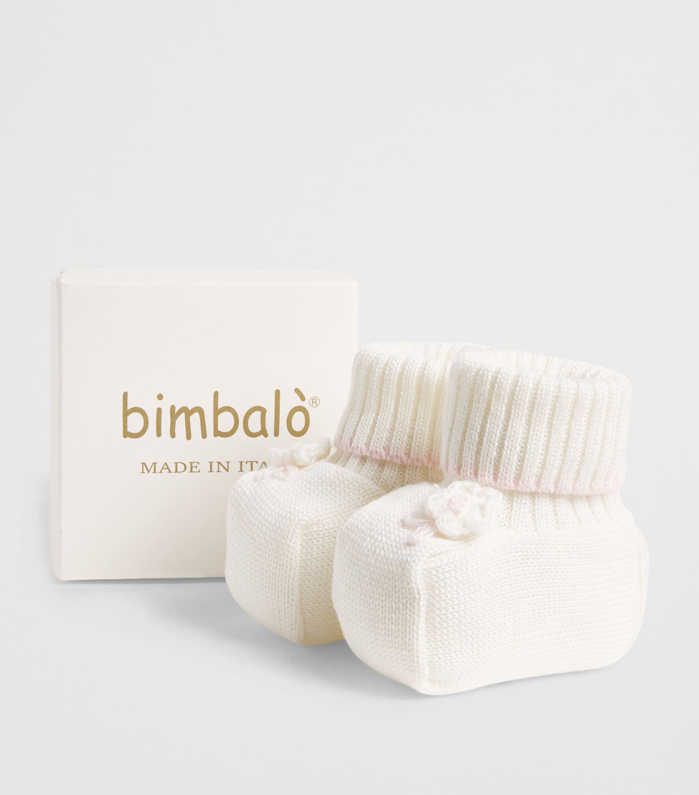 Bimbalò Wool Booties In White