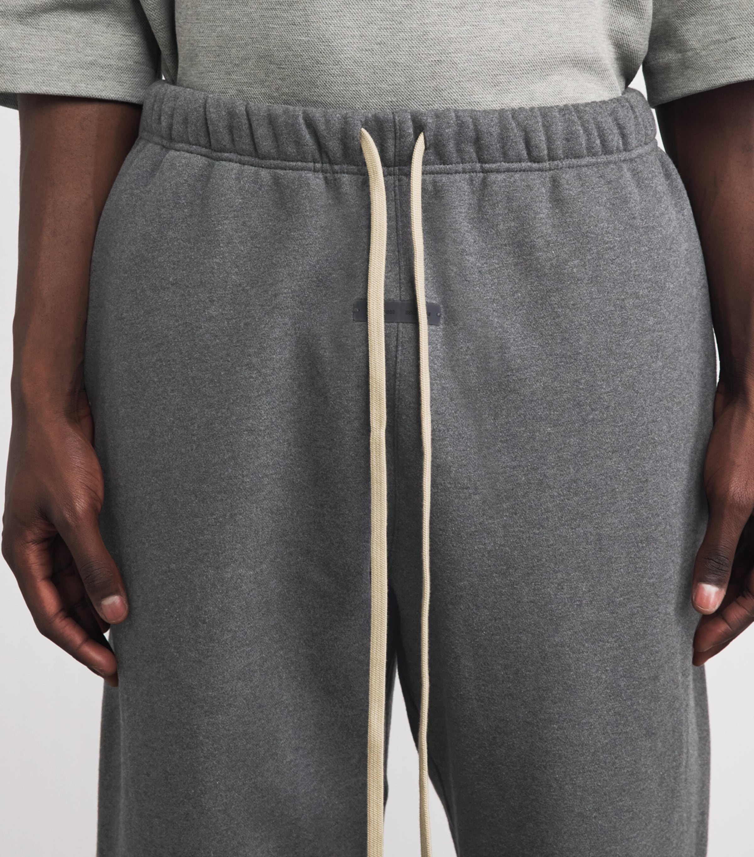 FEAR OF GOD ESSENTIALS Mens Cotton-Blend Sweatpants Charcoal Heather Image 3